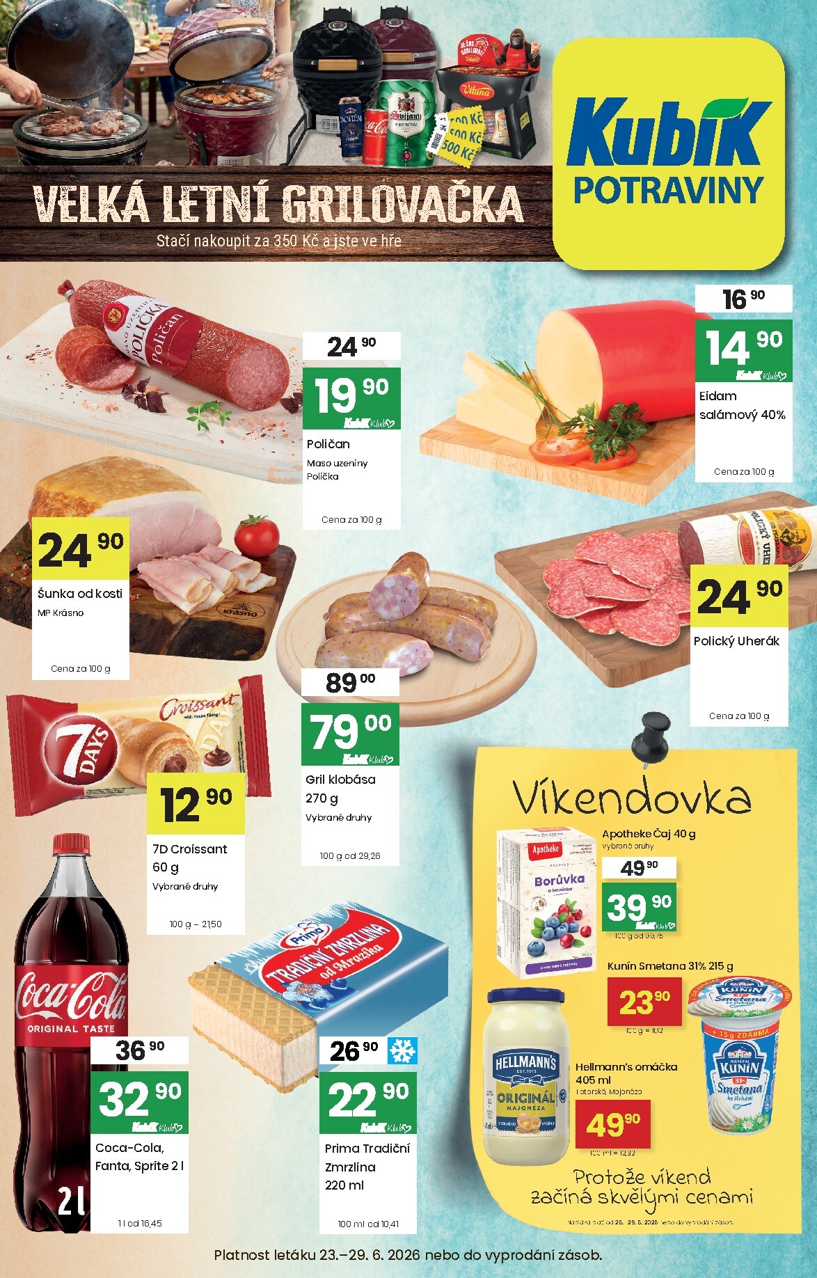 kubik - Aktuální Kubík leták platný od úterý 23.06.2026 do pondělí 29.06.2026