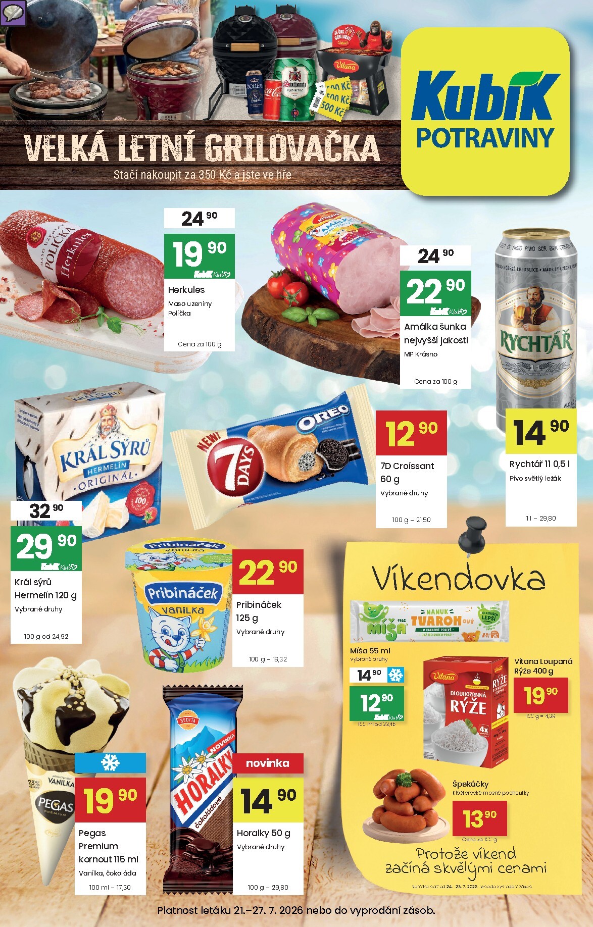kubik - Aktuální Kubík leták platný od úterý 21.07.2026 do pondělí 27.07.2026