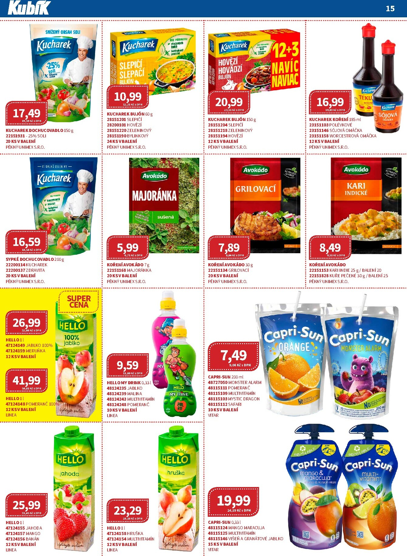 kubik - Aktuální leták Kubík - Velkoobchod od 01.01. do 31.01. - page: 15