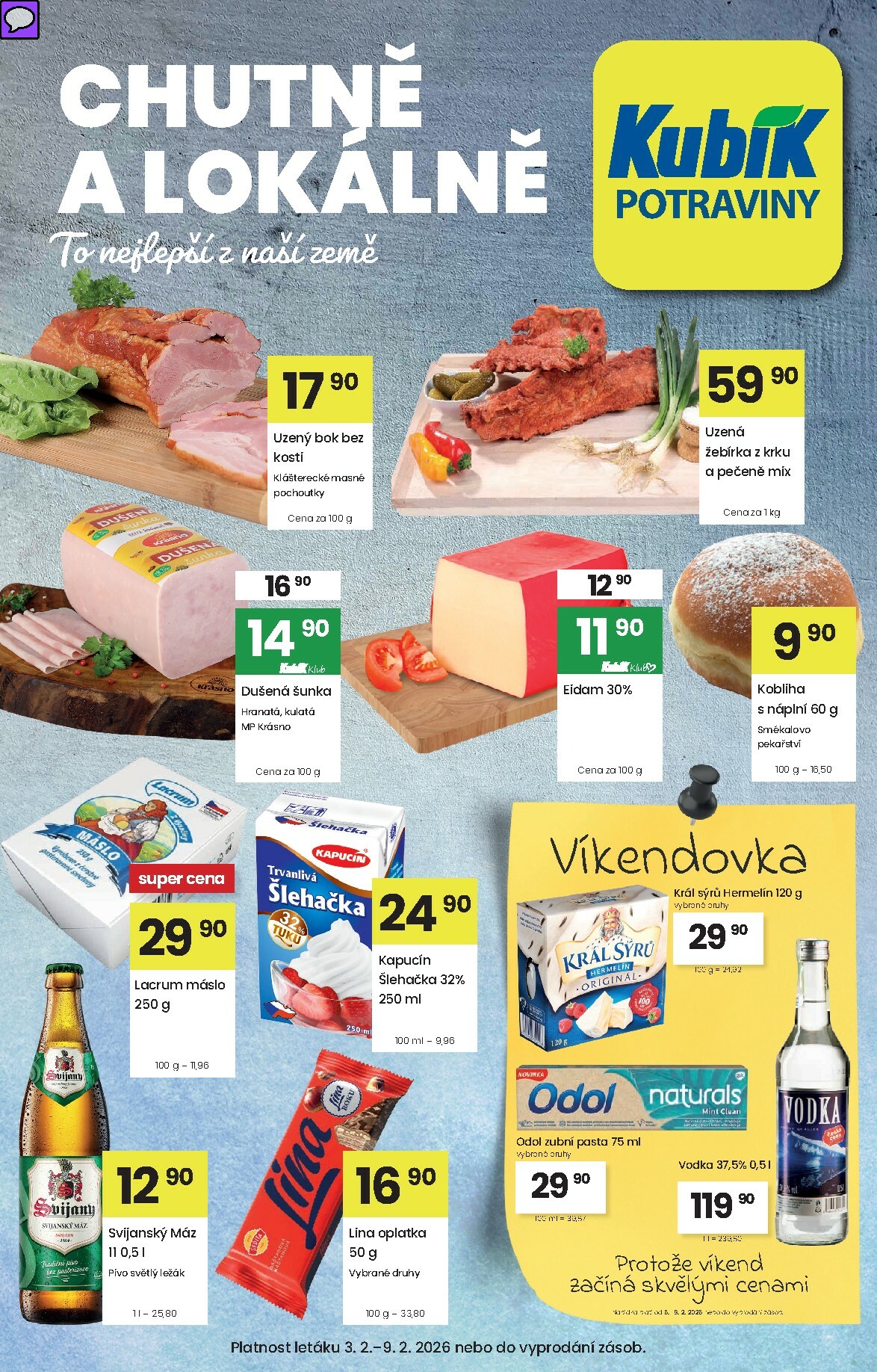 kubik - Kubík leták platný od úterý 03.02.2026 do pondělí 09.02.2026 - page: 1