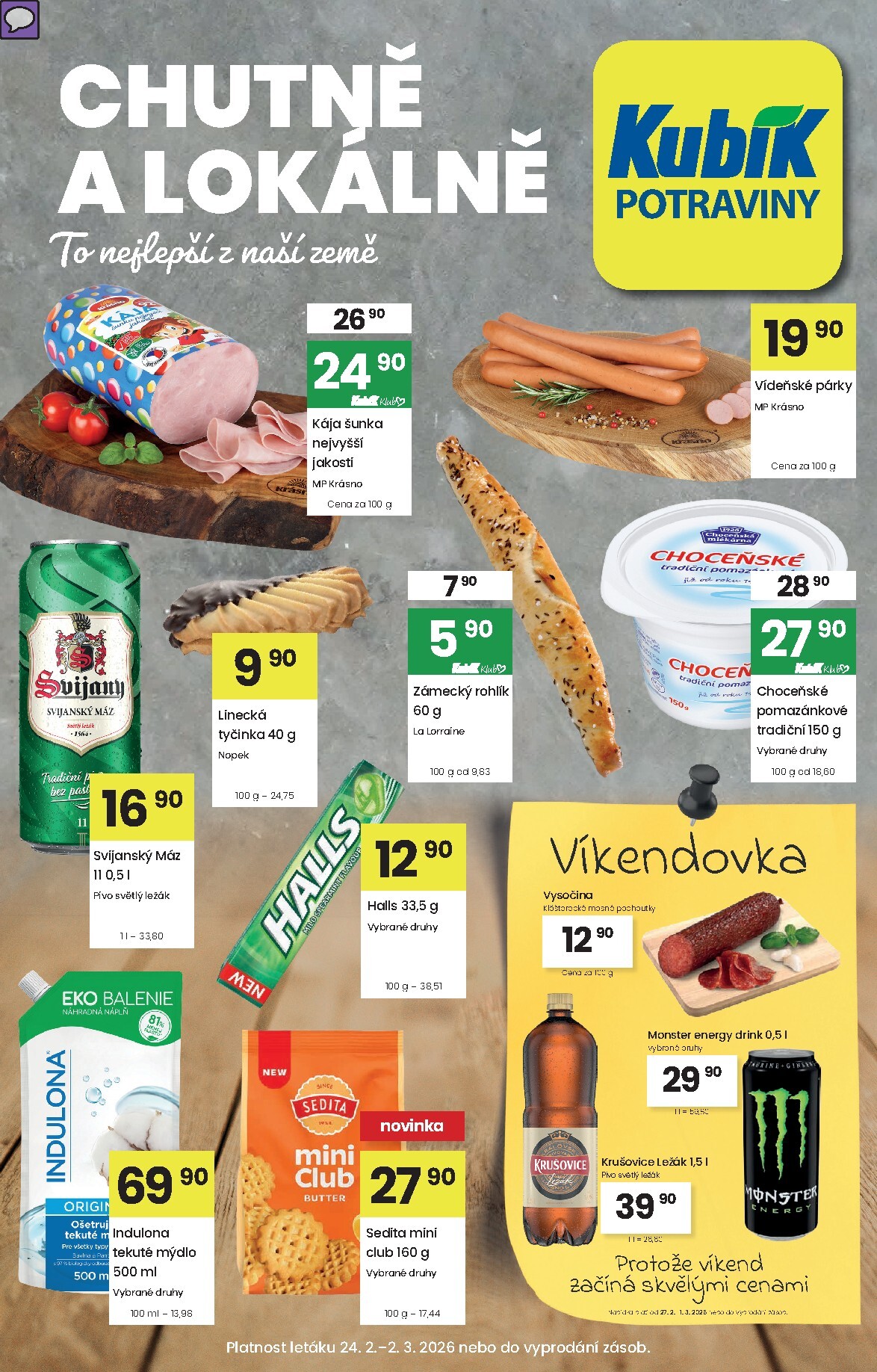 kubik - Kubík leták platný od úterý 24.02.2026 do pondělí 02.03.2026
