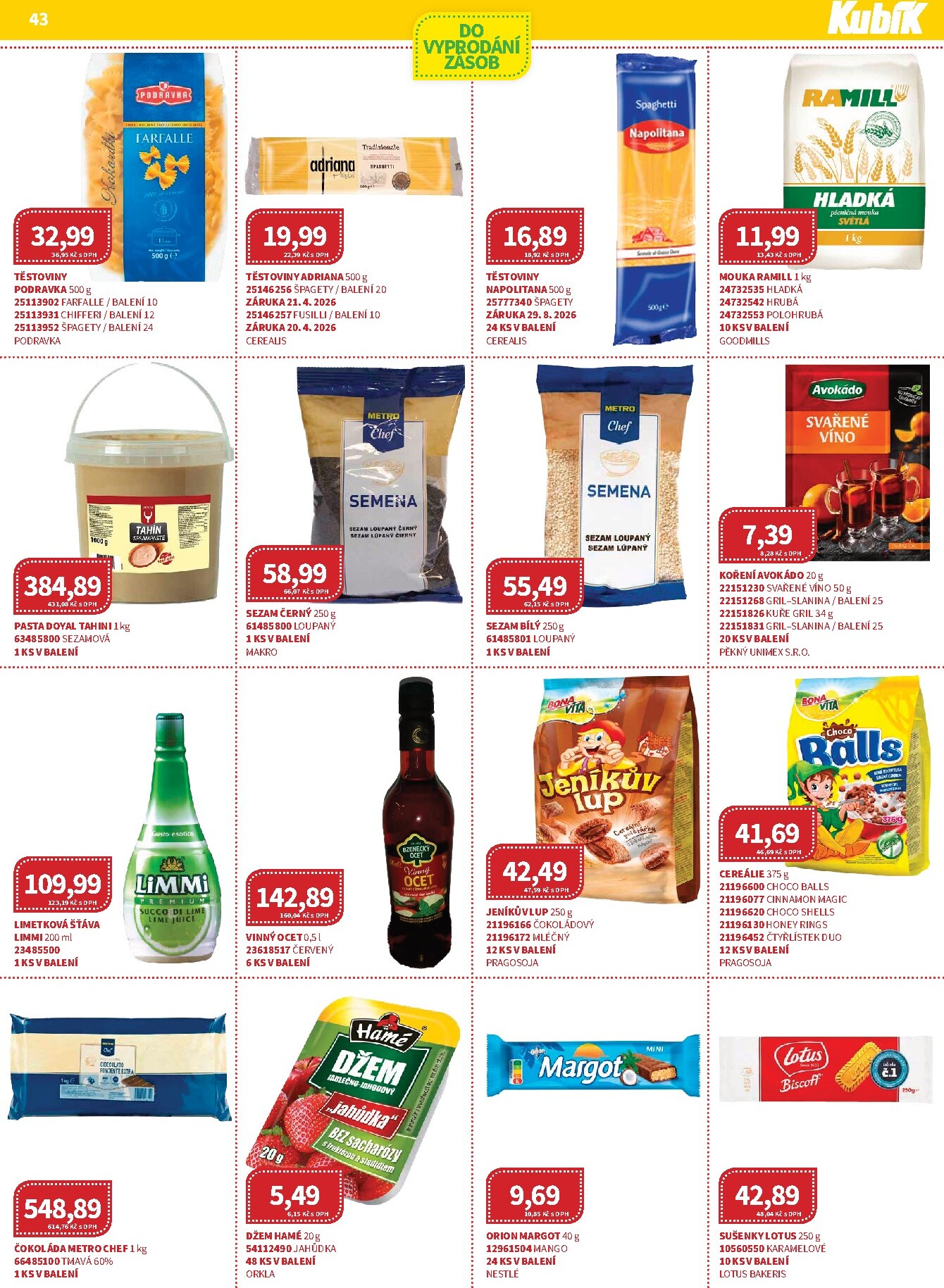 kubik - Kubík - Velkoobchod leták platný od neděle 01.03.2026 do úterý 31.03.2026 - page: 43