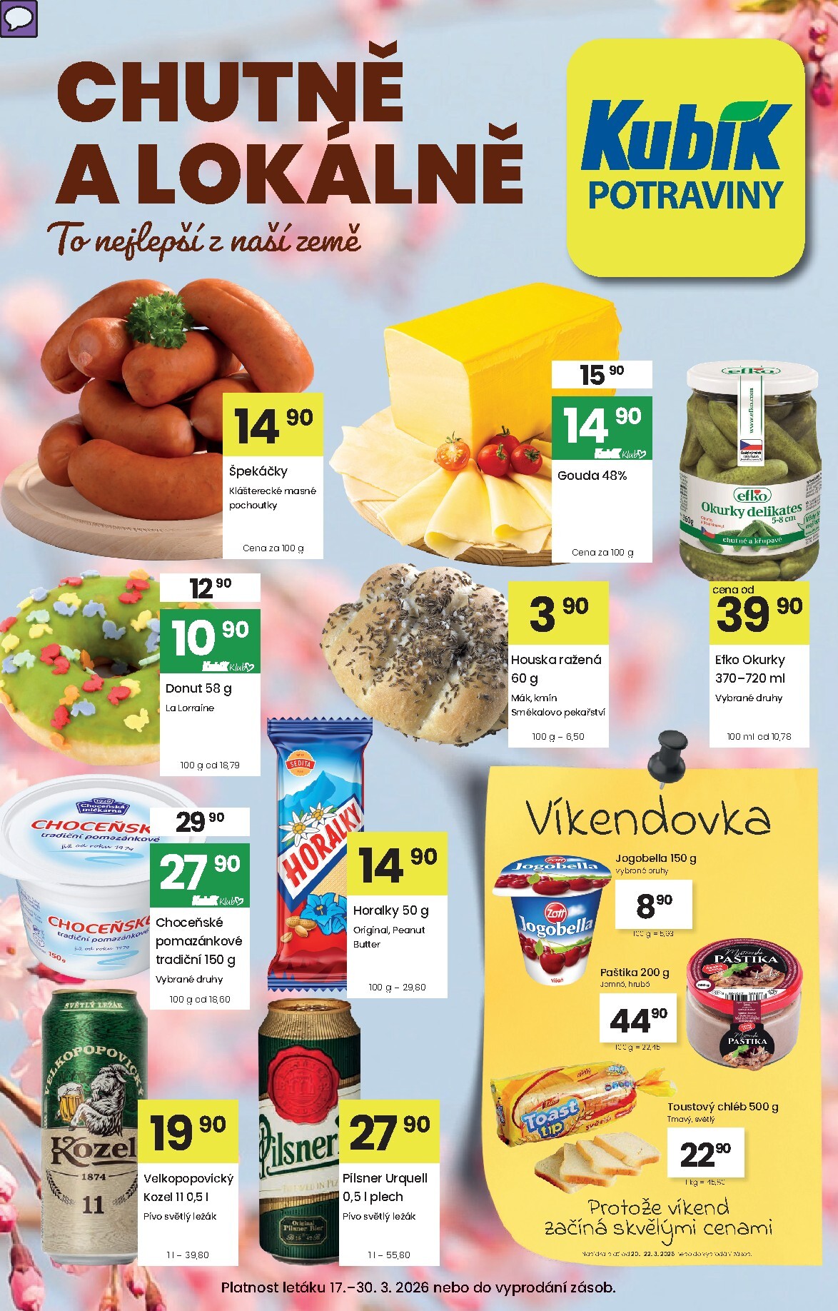 kubik - Kubík leták platný od úterý 17.03.2026 do pondělí 30.03.2026