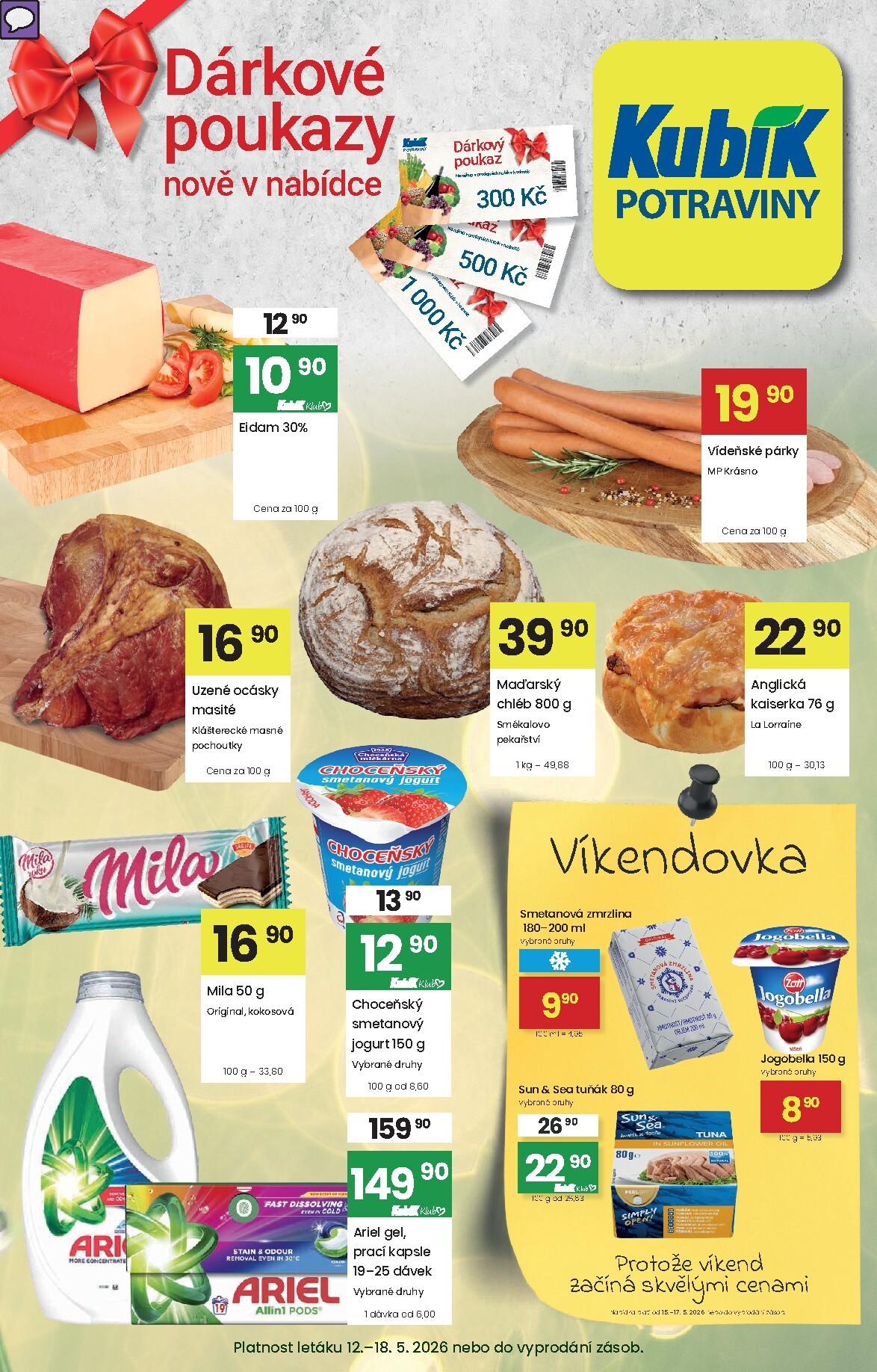 kubik - Aktuální Kubík leták platný od úterý 12.05.2026 do pondělí 18.05.2026