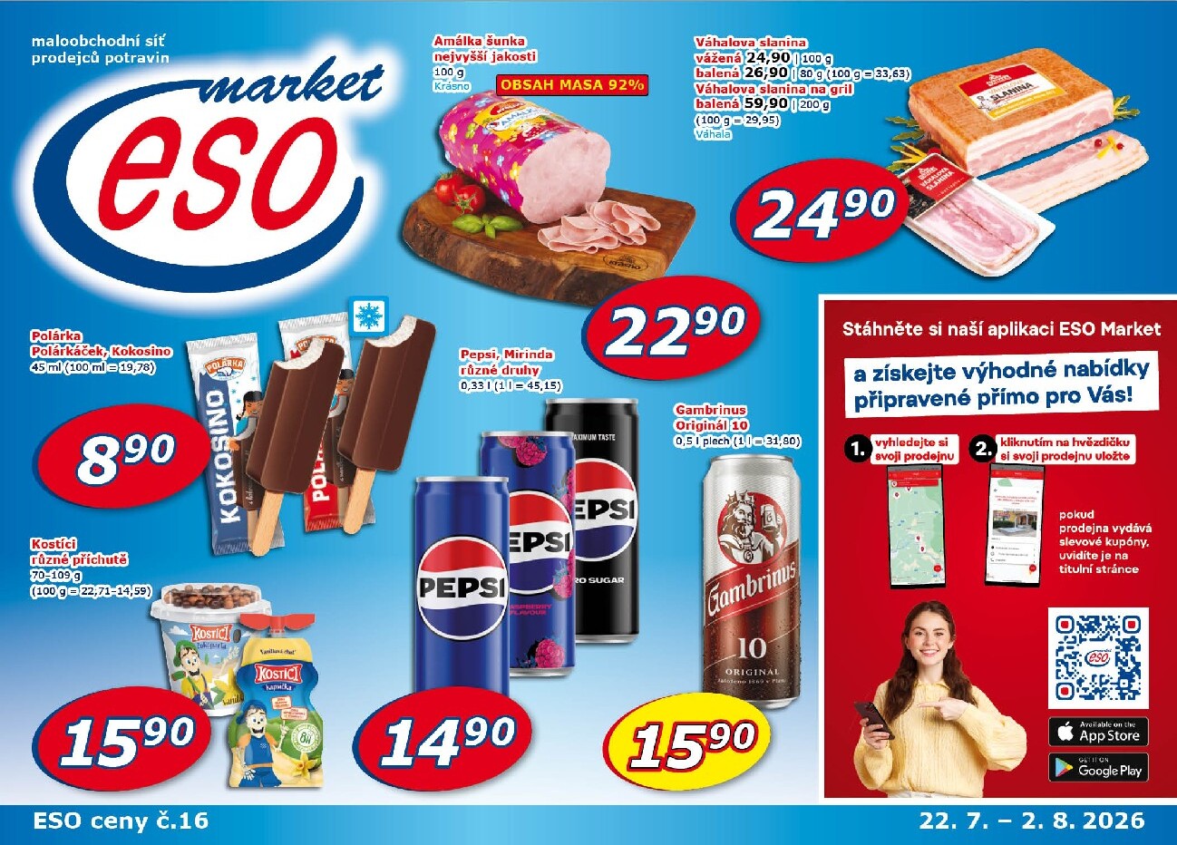 eso-market - Budoucí ESO MARKET leták platný od středy 22.07.2026 do neděle 02.08.2026