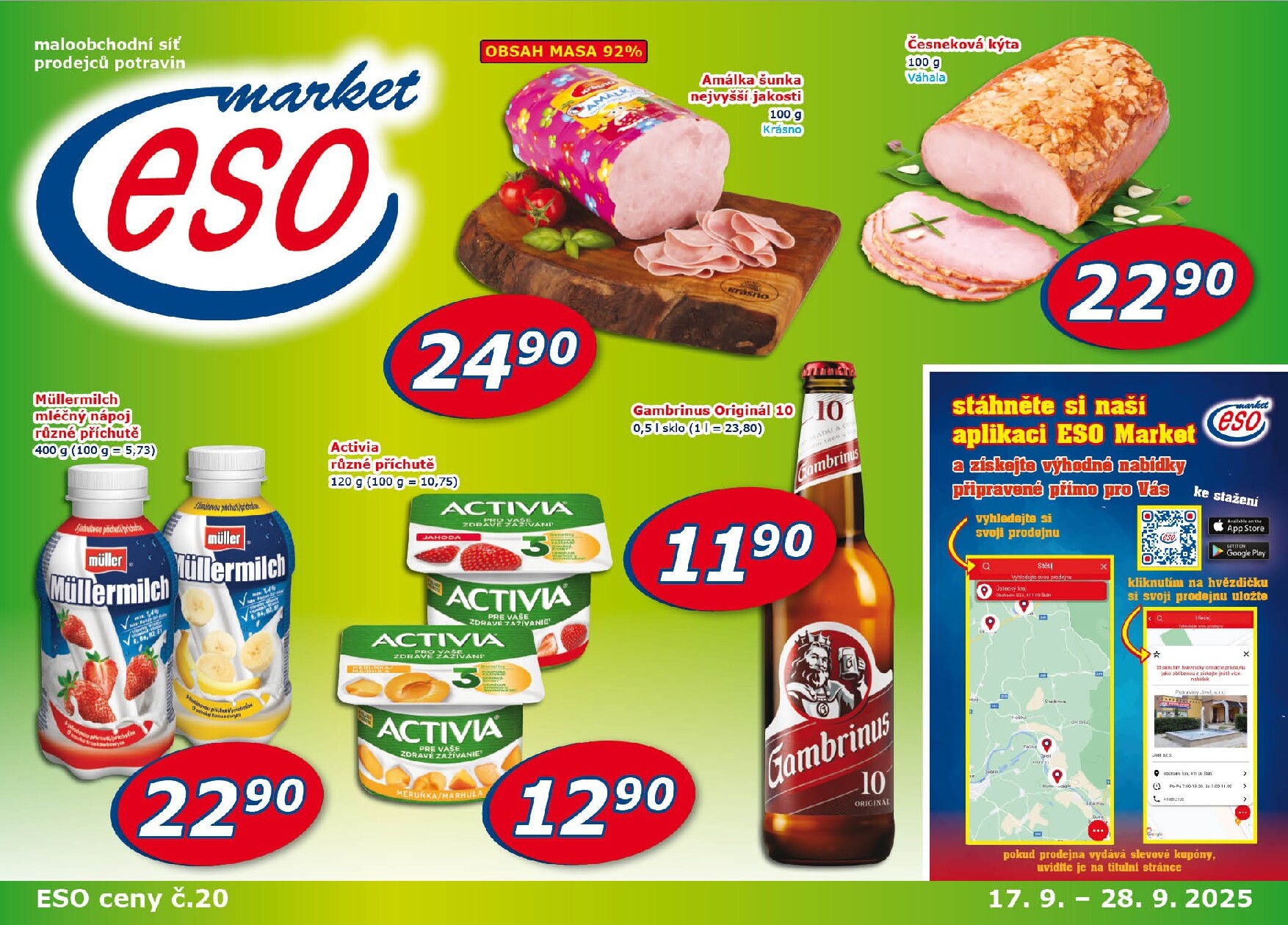 eso-market - Leták ESO MARKET od 17.09. do 28.09.