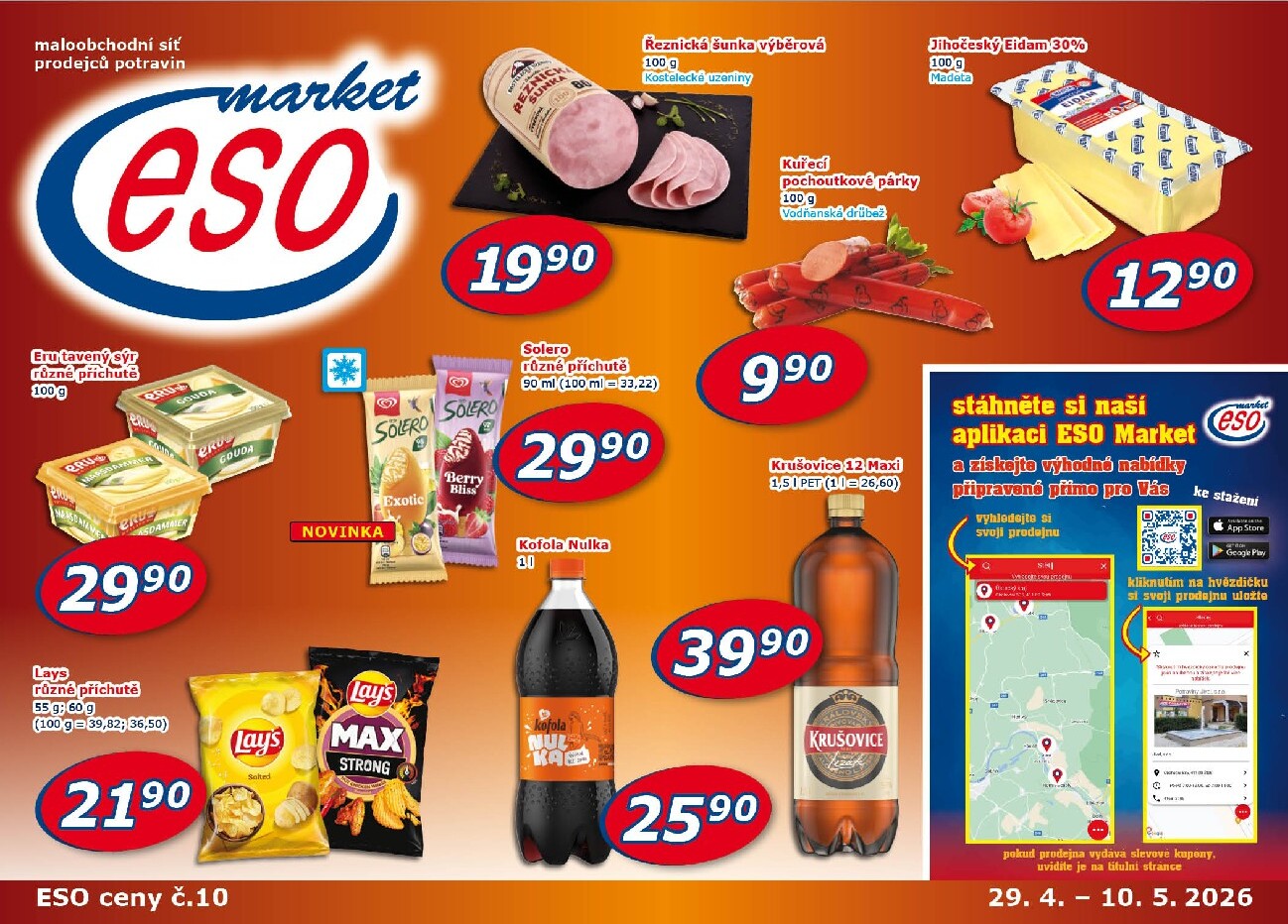 eso-market - Budoucí ESO MARKET leták platný od středy 29.04.2026 do neděle 10.05.2026
