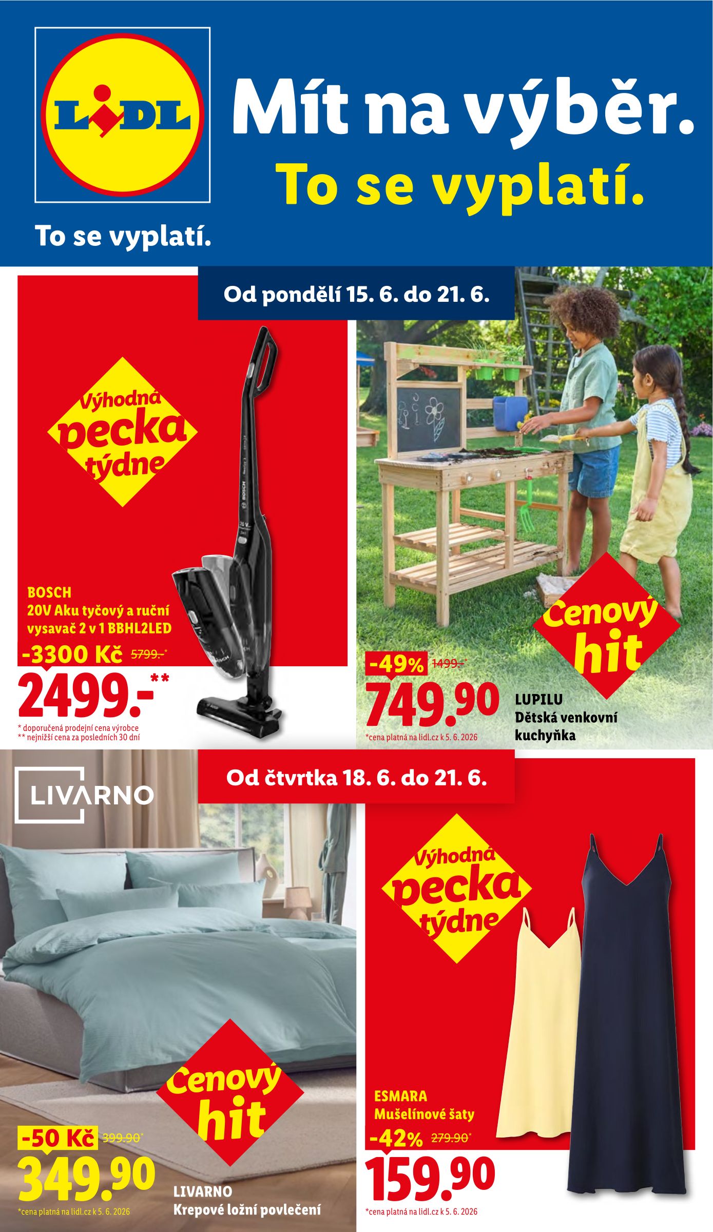lidl - Lidl - Spotřební zboží leták na příští týden od pondělí 15.06.2026 do neděle 21.06.2026