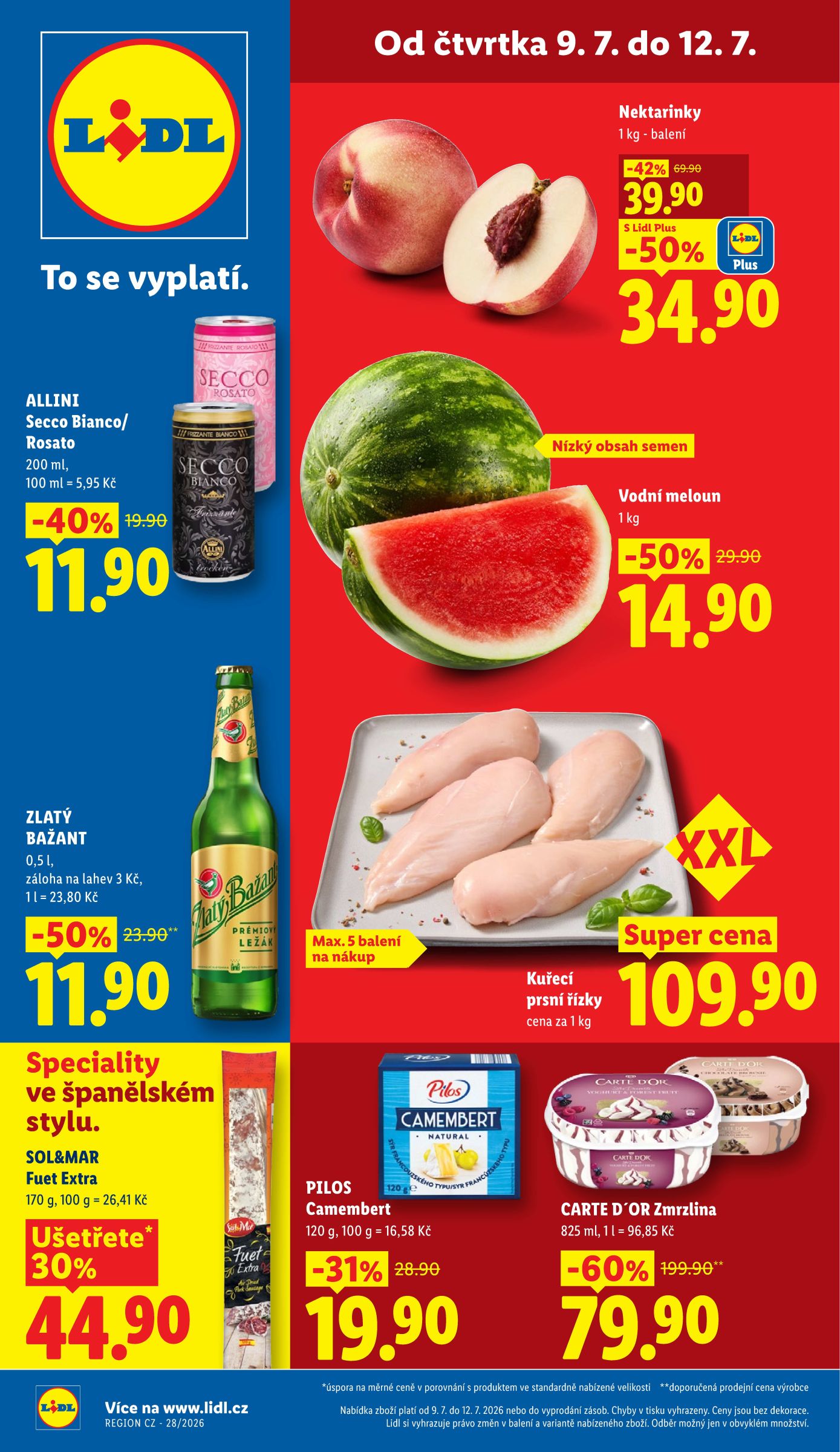 lidl - Aktuální Lidl leták platný od čtvrtka 09.07.2026 do neděle 12.07.2026