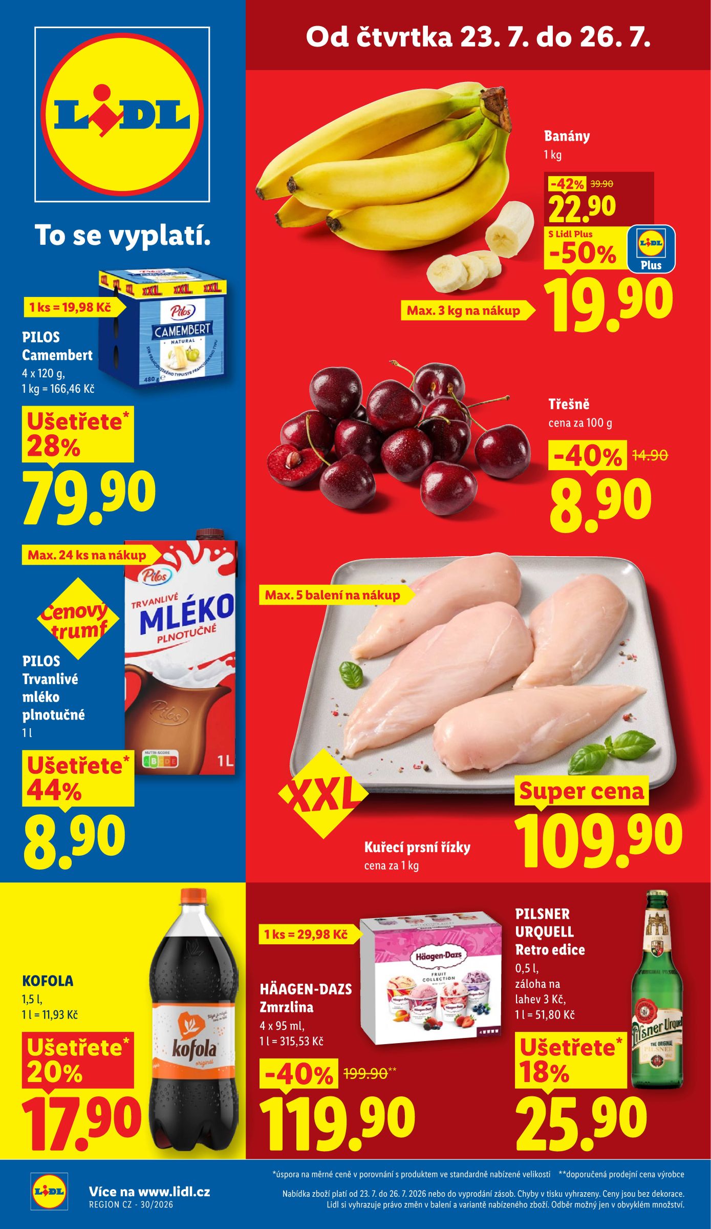 lidl - Lidl leták na příští týden od čtvrtka 23.07.2026 do neděle 26.07.2026