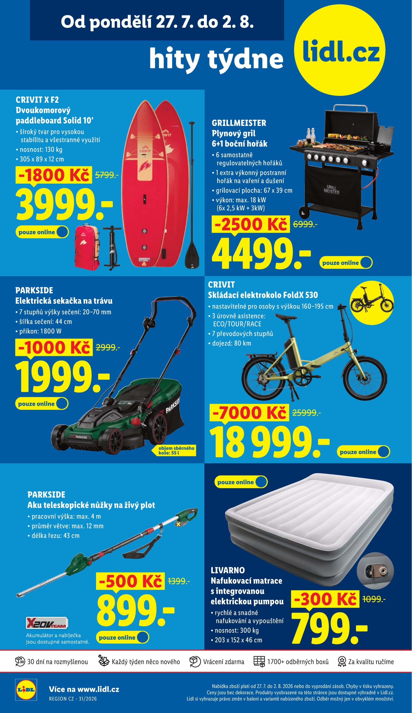 lidl - Lidl - Hity týdne leták na příští týden od pondělí 27.07.2026 do neděle 02.08.2026