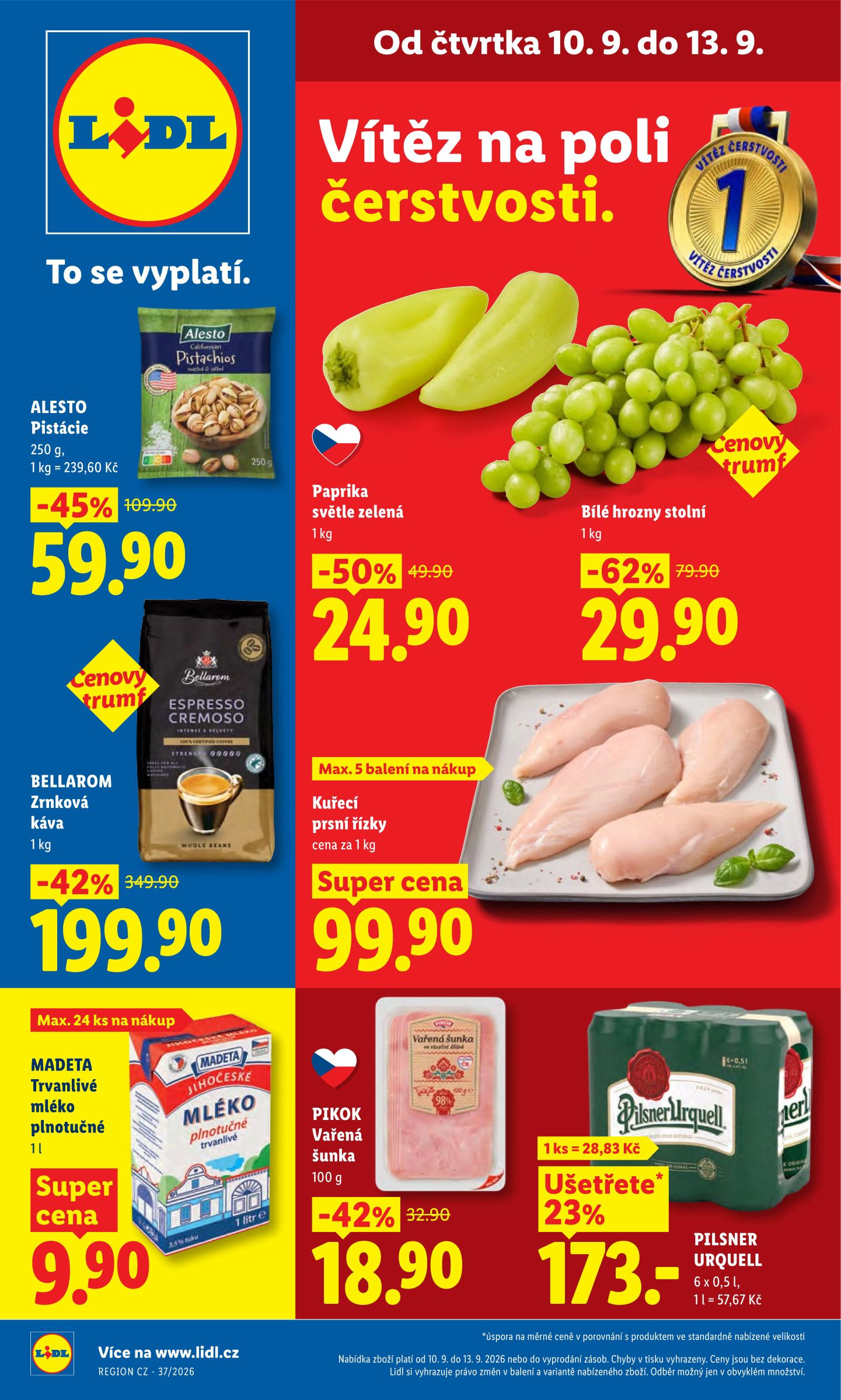 lidl - Aktuální Lidl leták platný od čtvrtka 10.09.2026 do neděle 13.09.2026