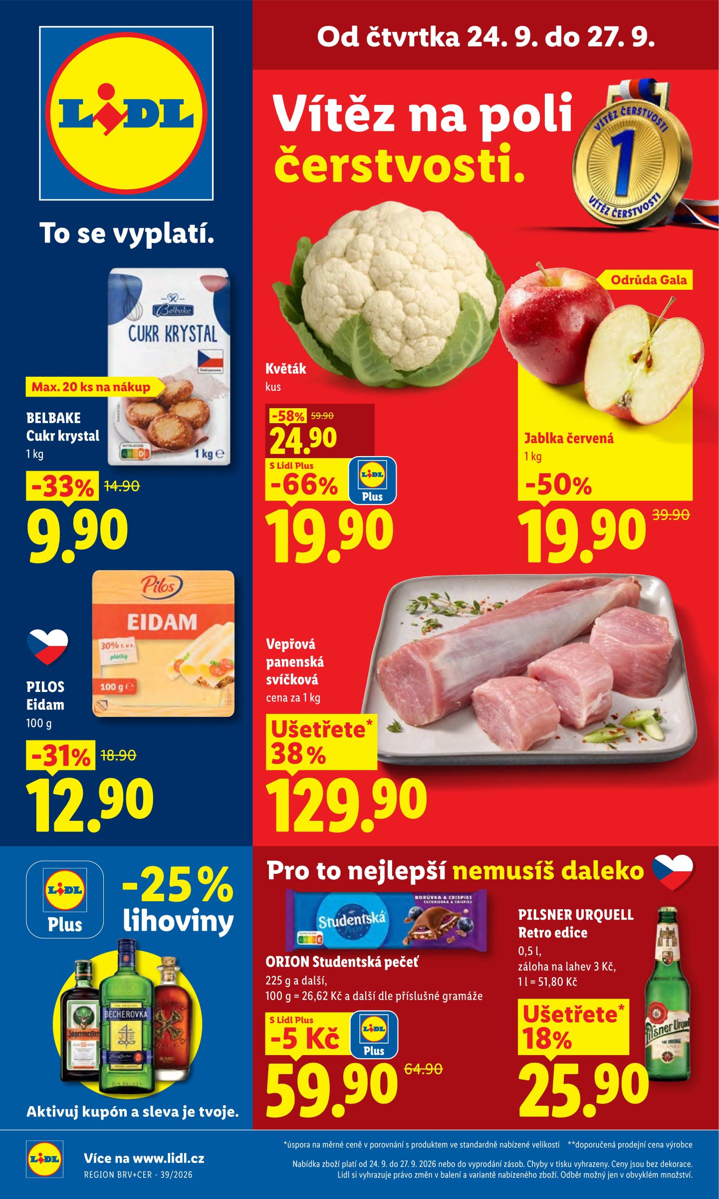 lidl - Lidl leták na příští týden od čtvrtka 24.09.2026 do neděle 27.09.2026 - page: 1