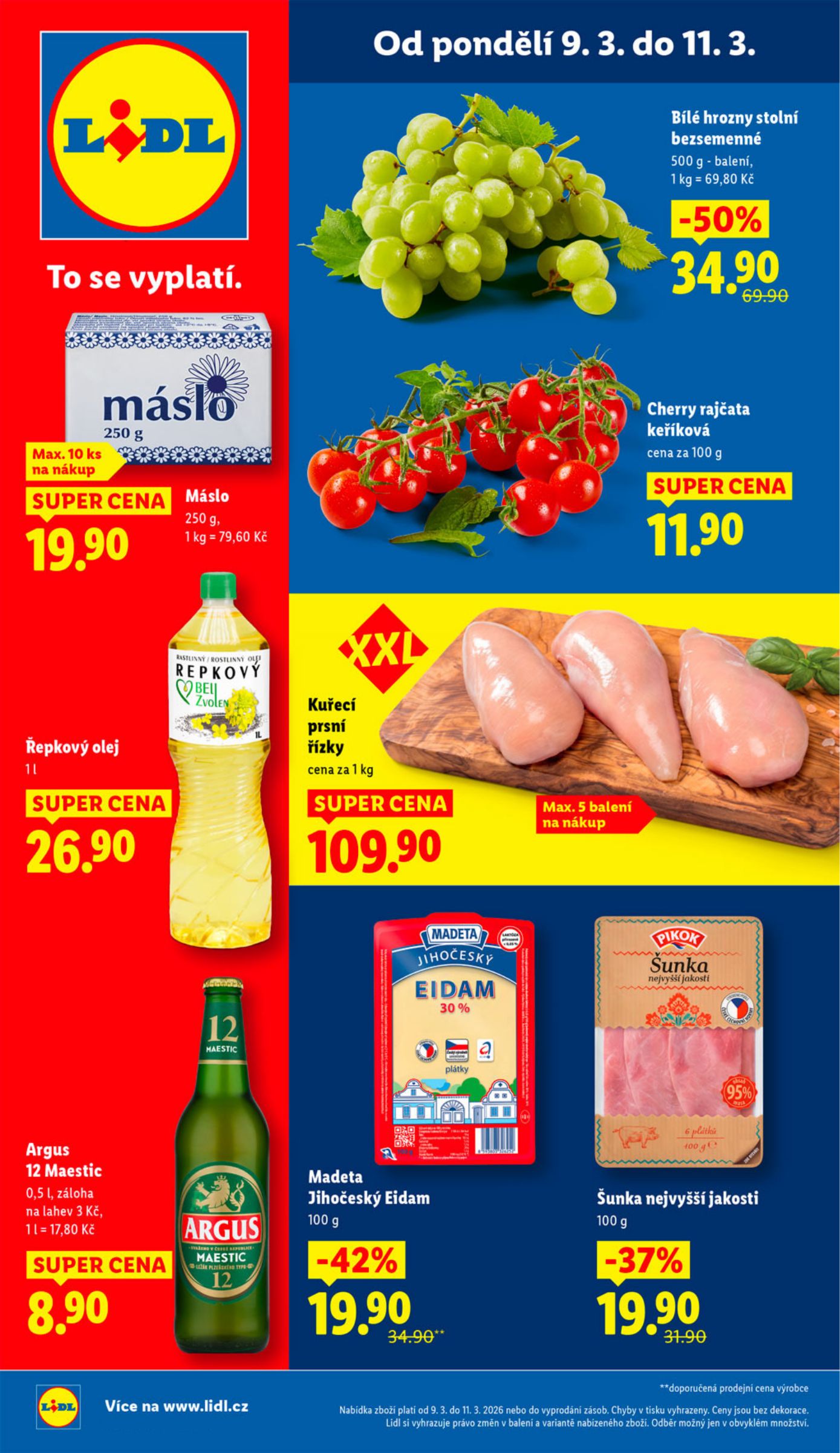 lidl - Lidl leták platný od pondělí 09.03.2026 do středy 11.03.2026