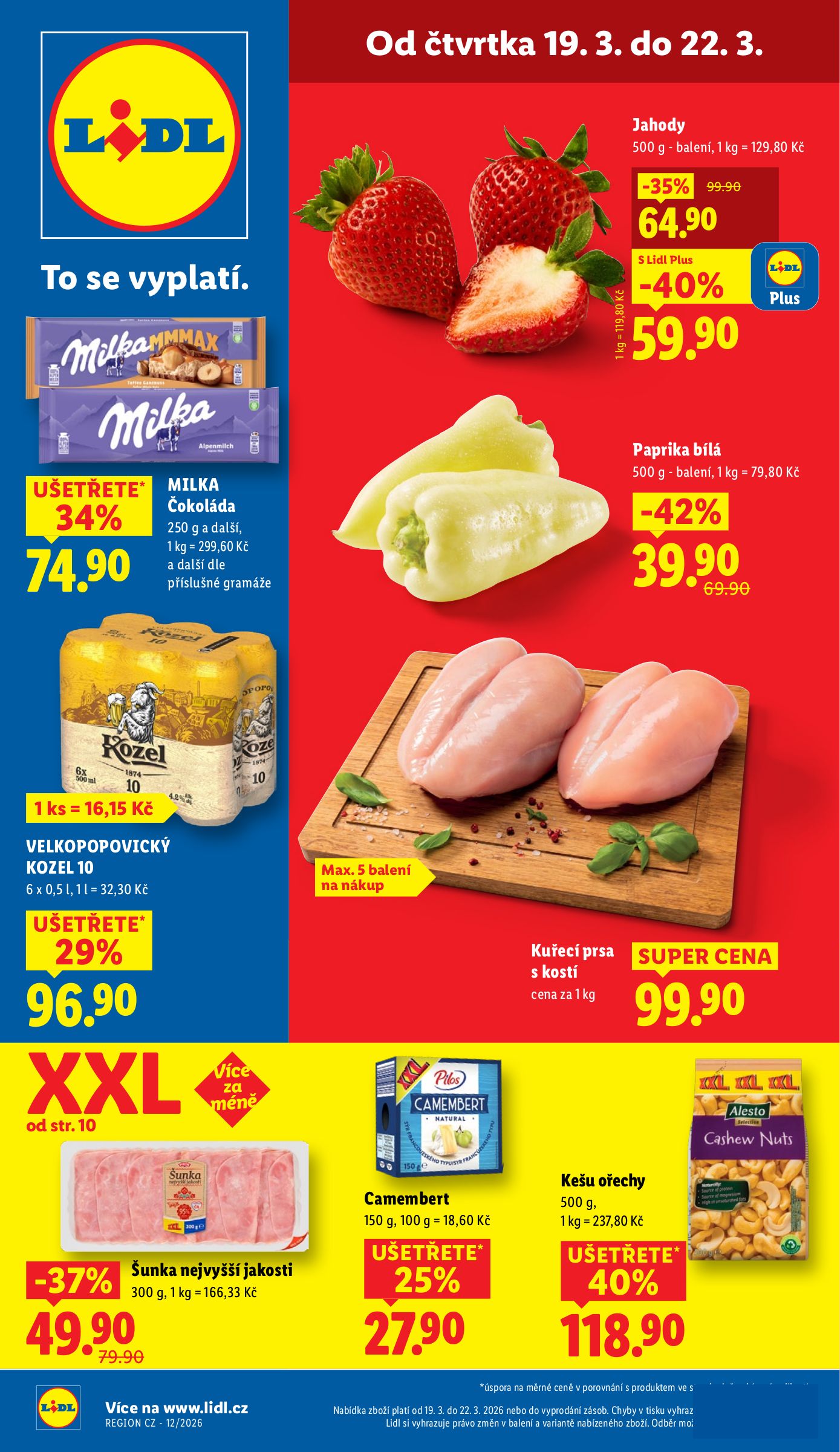 lidl - Lidl leták platný od čtvrtka 19.03.2026 do neděle 22.03.2026
