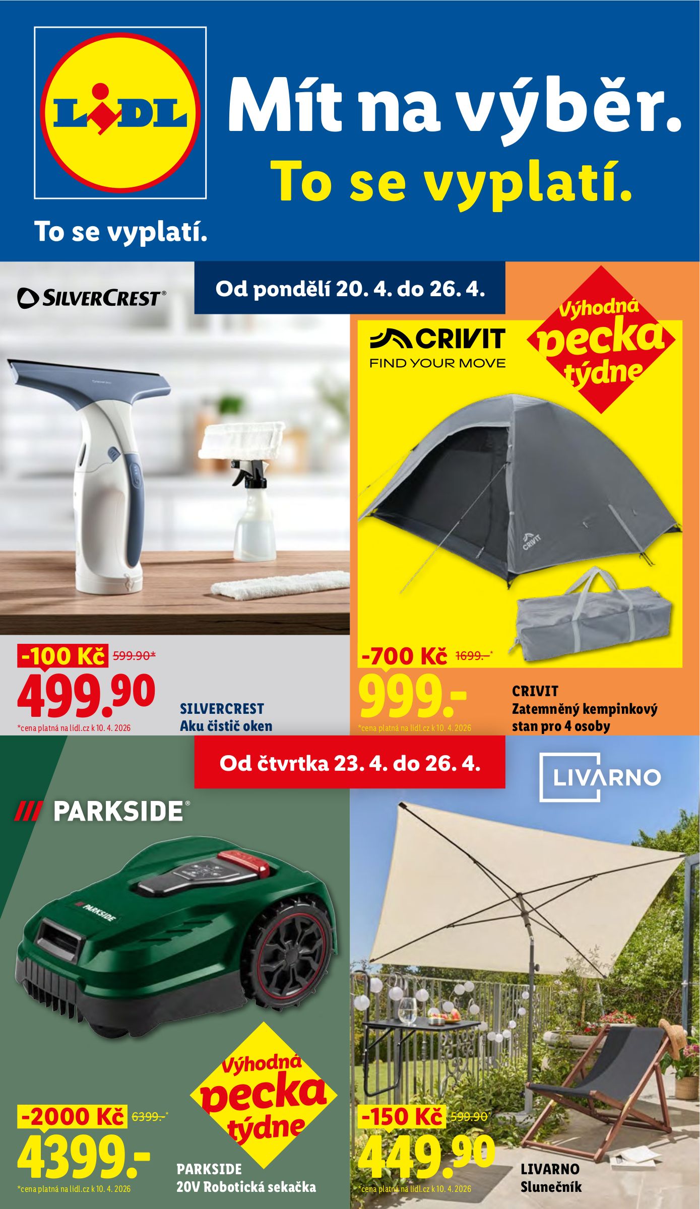 lidl - Lidl - Spotřební zboží leták na příští týden od pondělí 20.04.2026 do neděle 26.04.2026