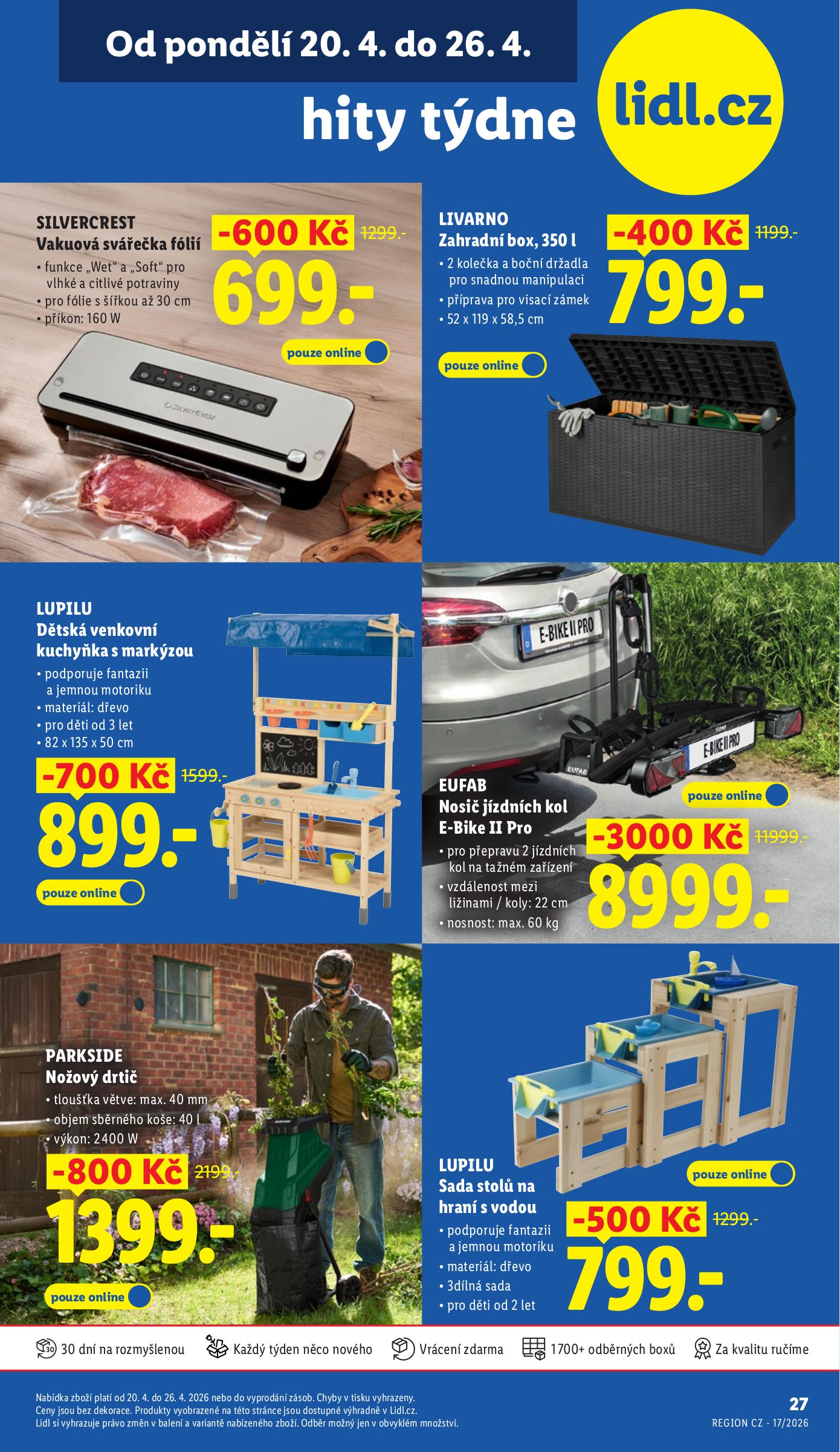 lidl - Lidl - Hity týdne leták na příští týden od pondělí 20.04.2026 do neděle 26.04.2026
