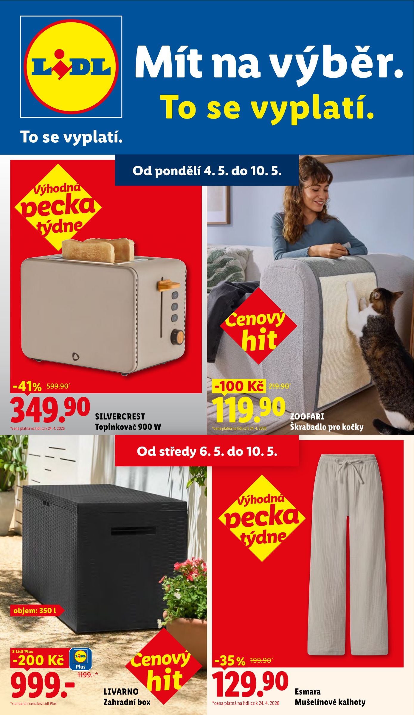 lidl - Lidl - Spotřební zboží leták na příští týden od pondělí 04.05.2026 do neděle 10.05.2026 - page: 1