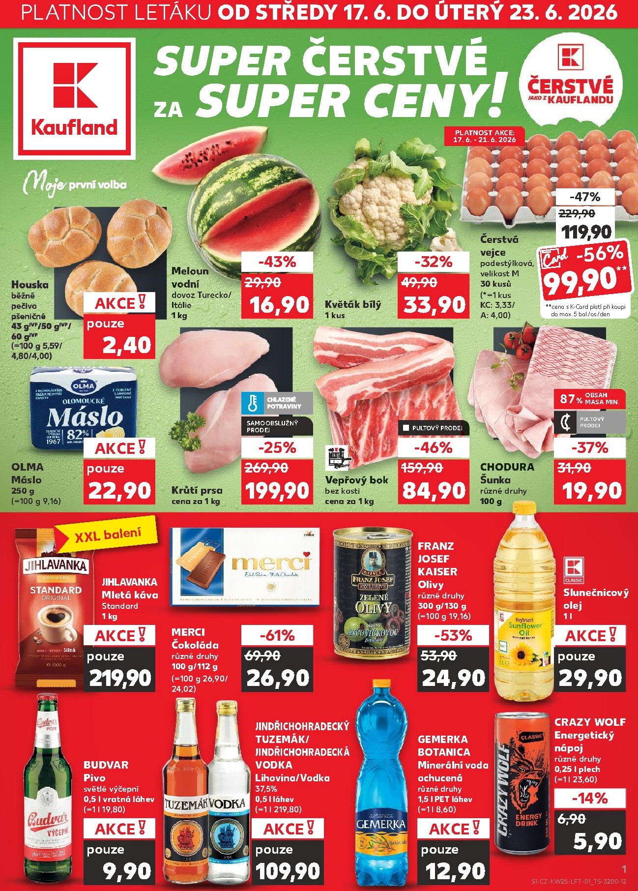 kaufland - Kaufland - Ostrava leták na příští týden od středy 17.06.2026 do úterý 23.06.2026