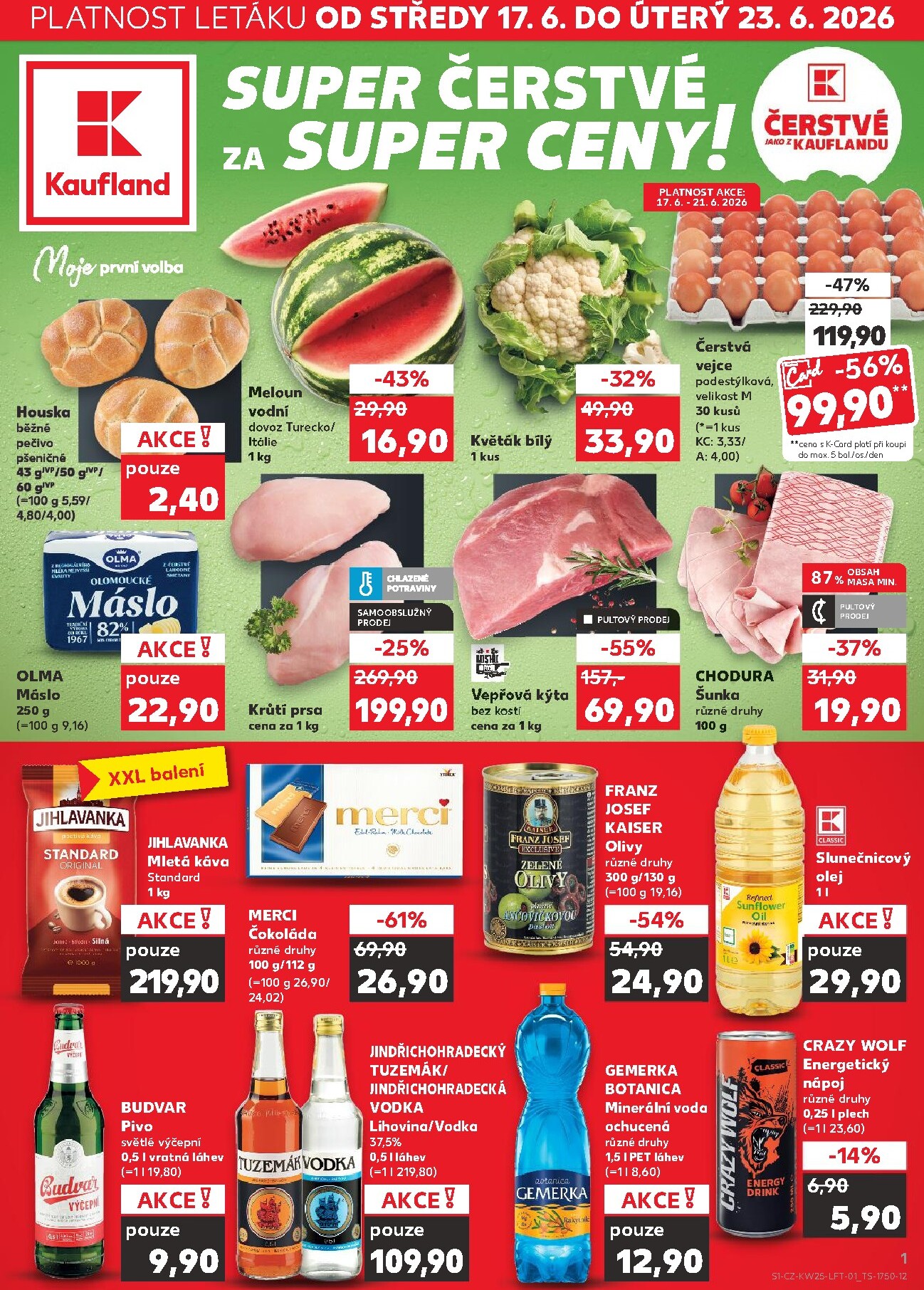 kaufland - Kaufland - Kolín leták na příští týden od středy 17.06.2026 do úterý 23.06.2026
