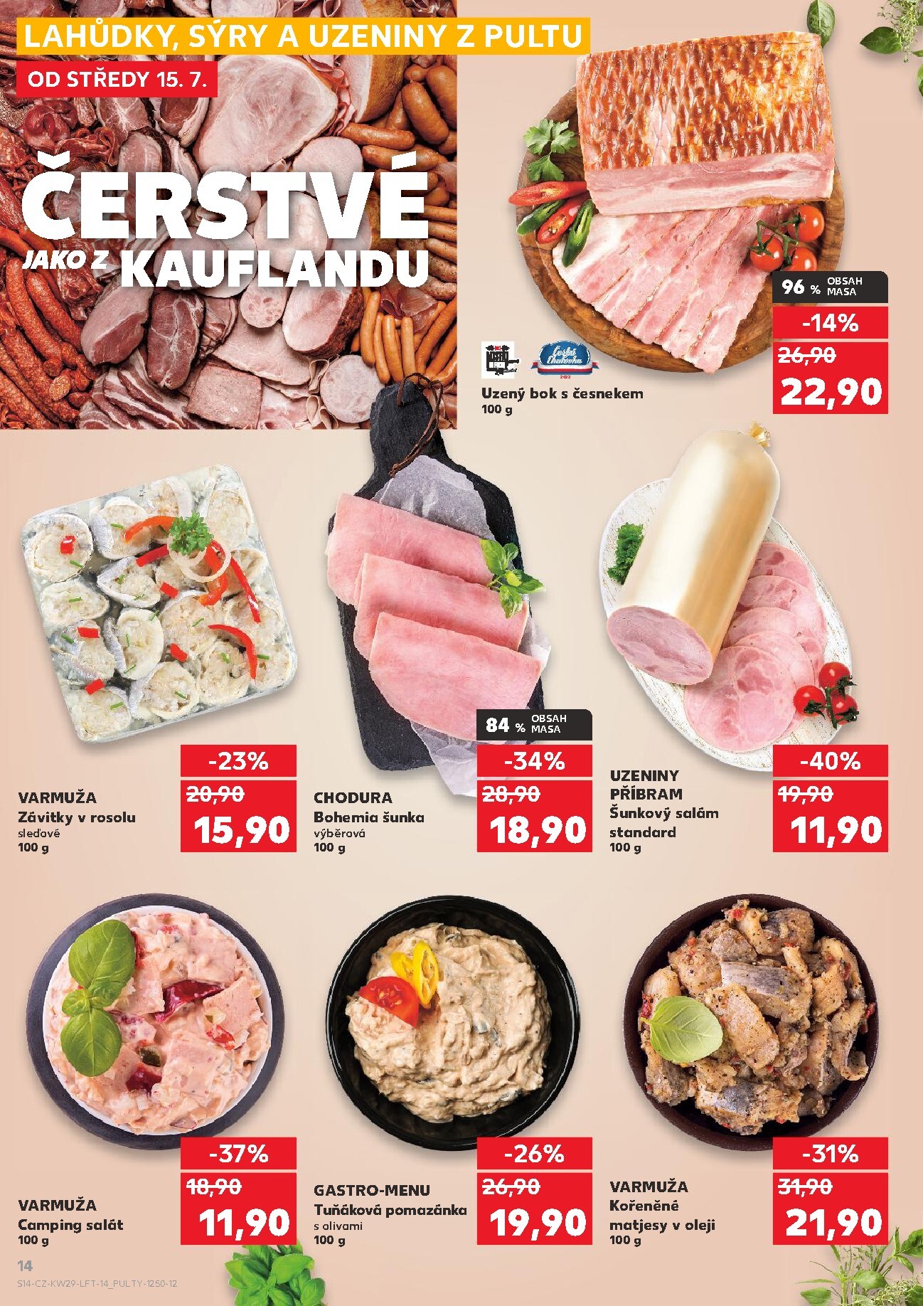 kaufland - Aktuální Kaufland - Leták - Brno leták platný od středy 15.07.2026 do úterý 21.07.2026 - page: 14