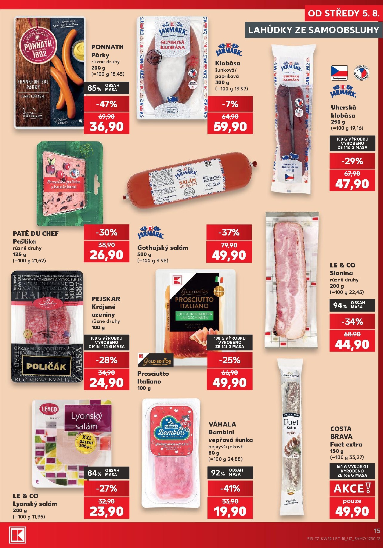 kaufland - Kaufland - Brno leták na příští týden od středy 05.08.2026 do úterý 11.08.2026 - page: 15