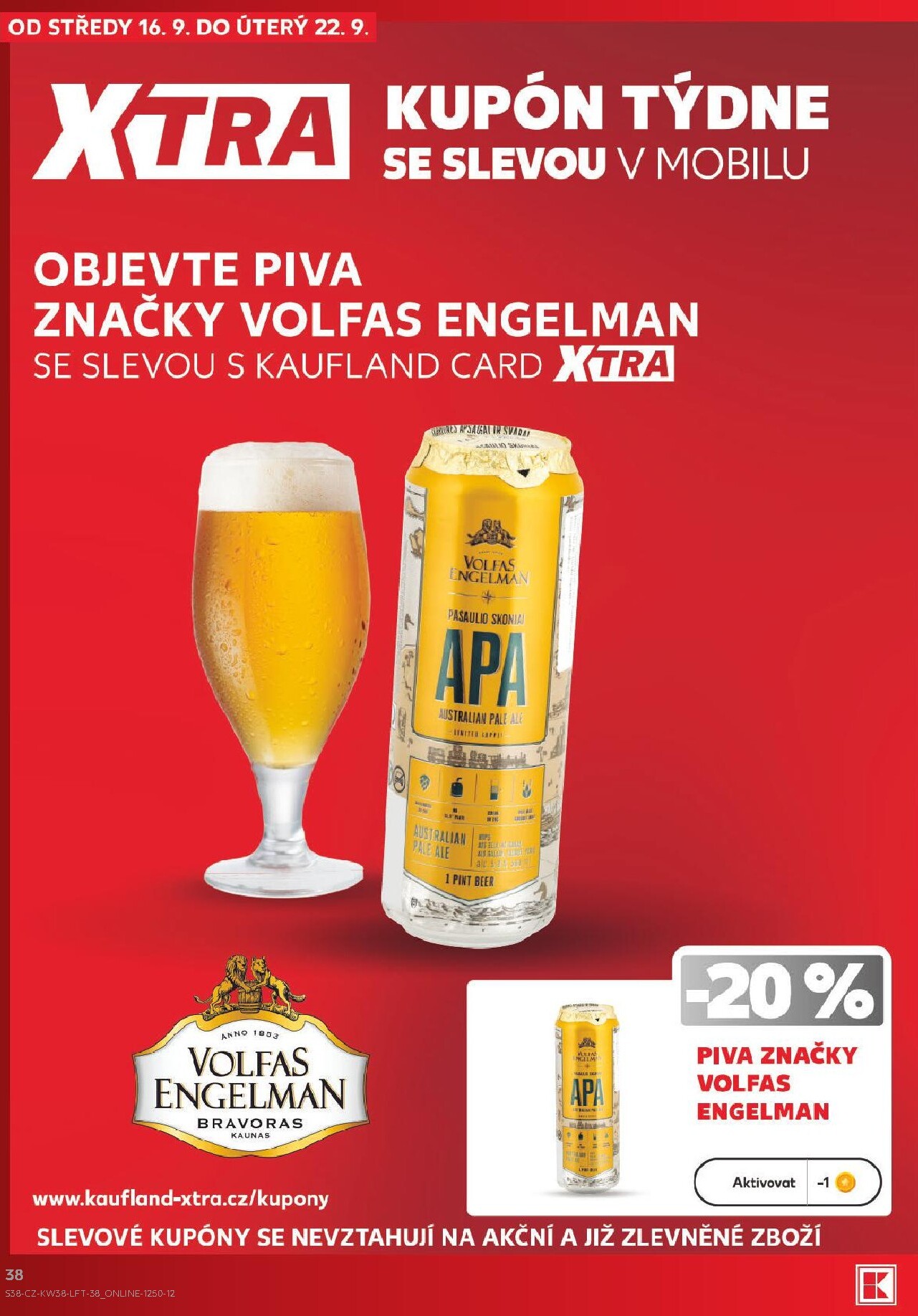 kaufland - Kaufland - Kolín leták na příští týden od středy 16.09.2026 do úterý 22.09.2026 - page: 38