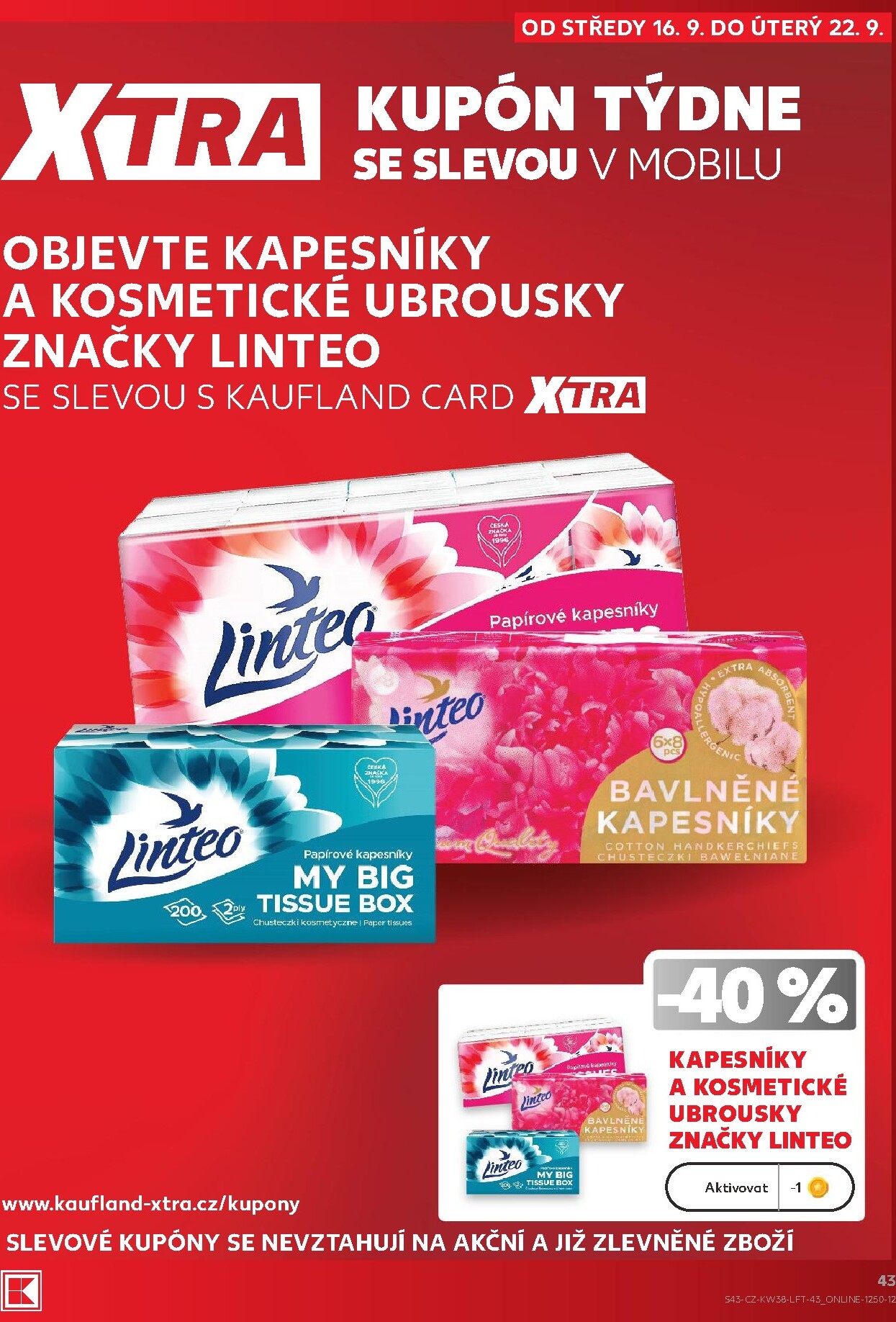 kaufland - Kaufland - Ostrava leták na příští týden od středy 16.09.2026 do úterý 22.09.2026 - page: 43