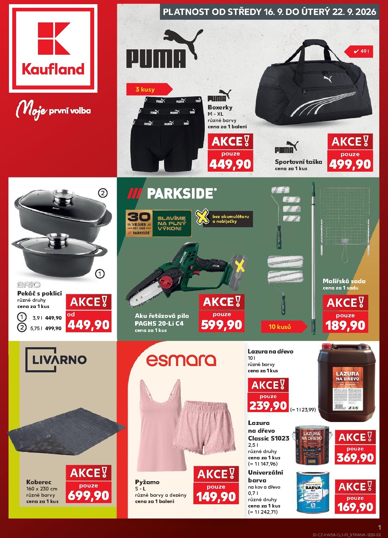 kaufland - Kaufland - Kolín - Spotřební zboží leták na příští týden od středy 16.09.2026 do úterý 22.09.2026
