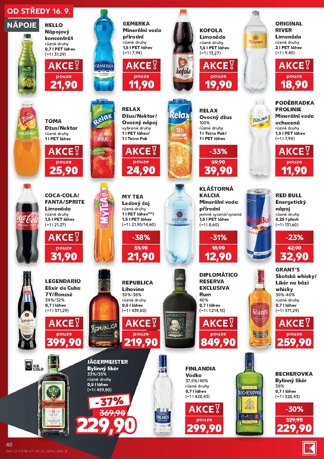 kaufland - Kaufland - Brno leták na příští týden od středy 16.09.2026 do úterý 22.09.2026 - page: 40