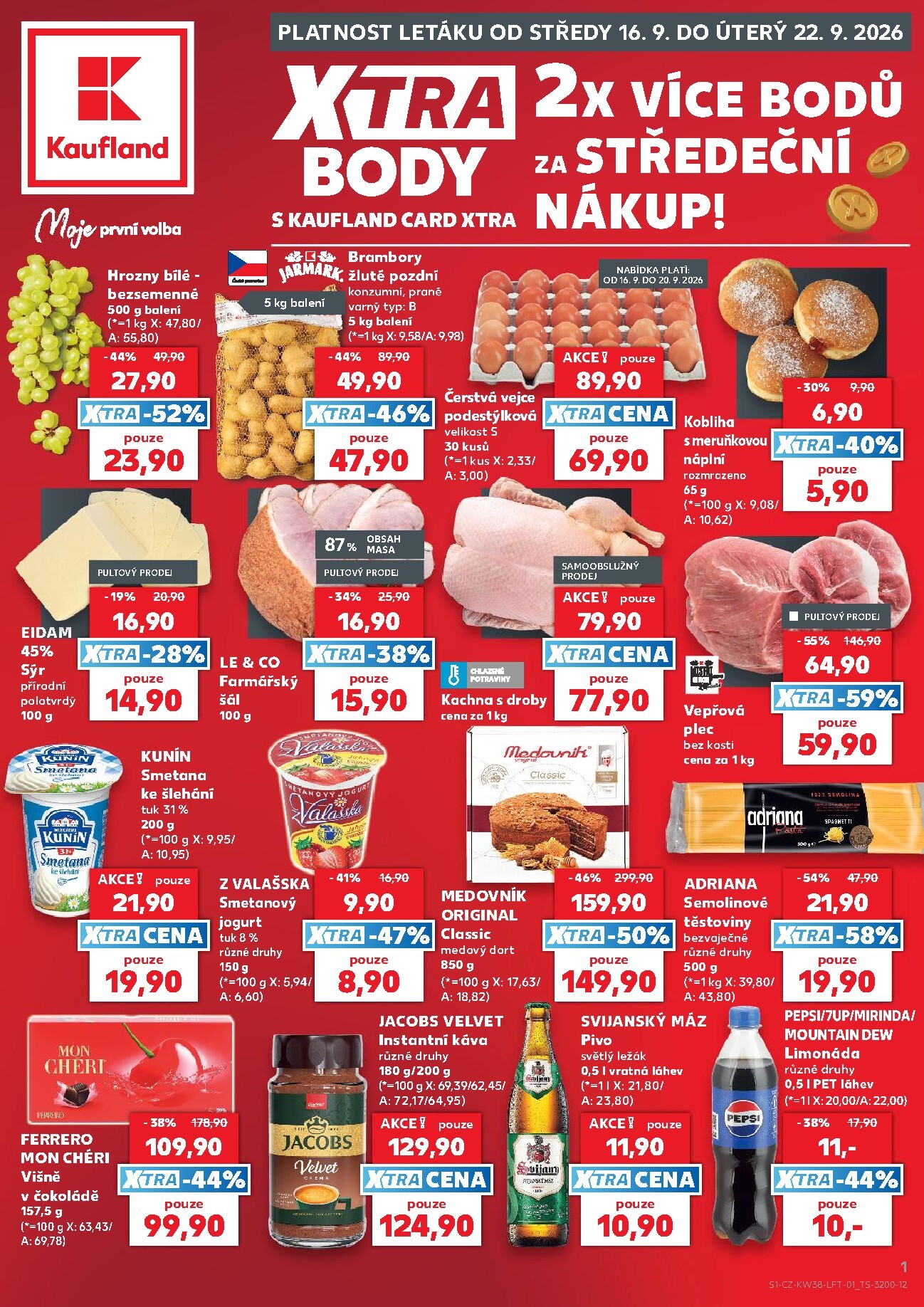 kaufland - Kaufland - Brno leták na příští týden od středy 16.09.2026 do úterý 22.09.2026