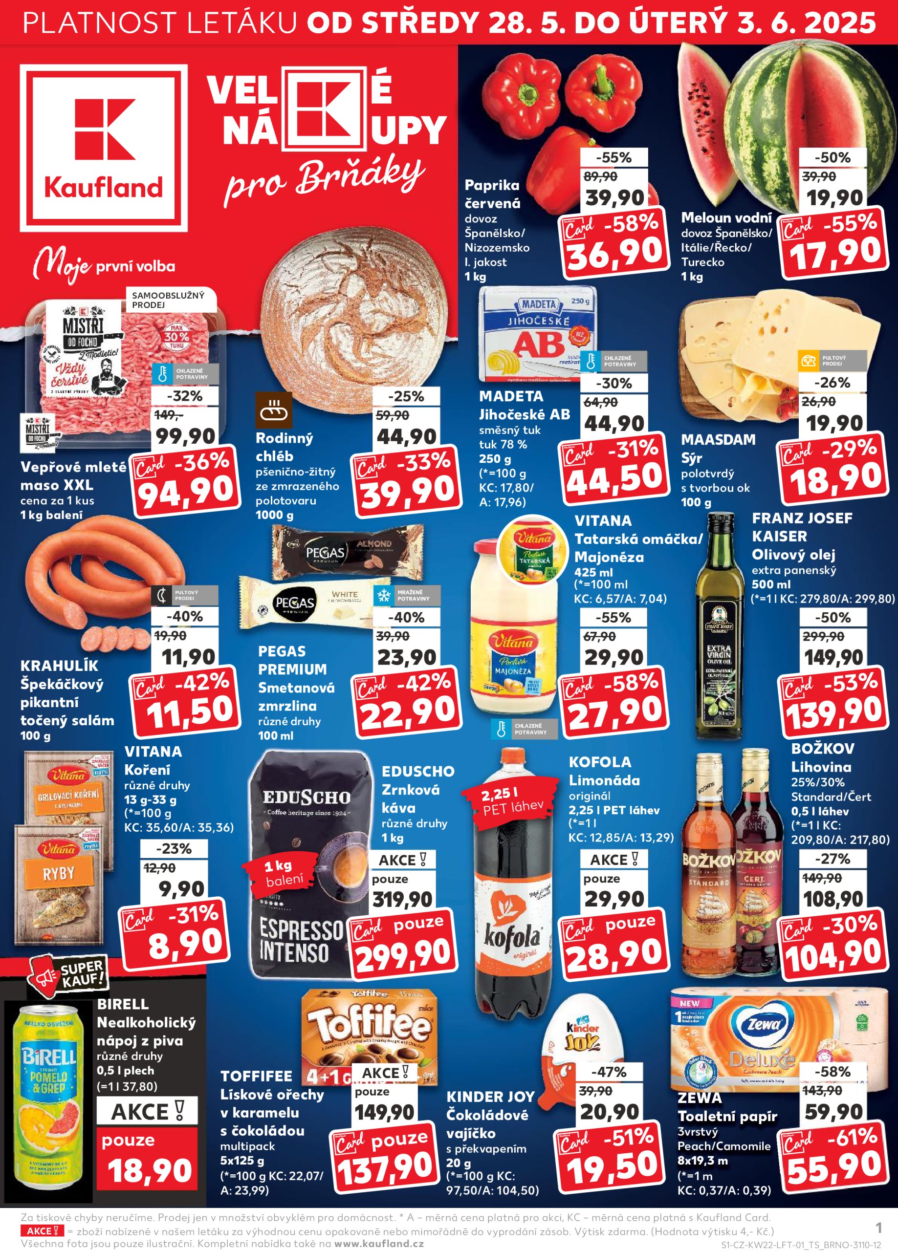 kaufland - Leták Kaufland Brno od 28.05. do 03.06.