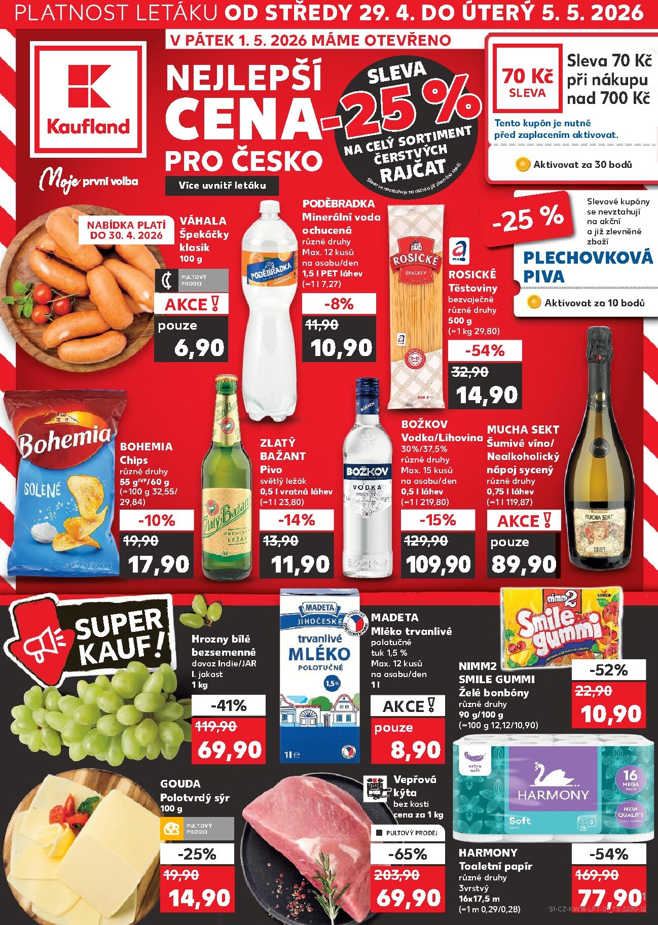 kaufland - Kaufland - Brno leták na příští týden od středy 29.04.2026 do úterý 05.05.2026