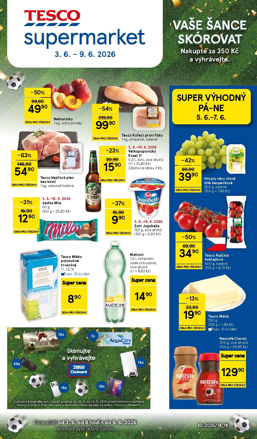 tesco - Budoucí Tesco supermarket leták platný od středy 03.06.2026 do úterý 09.06.2026
