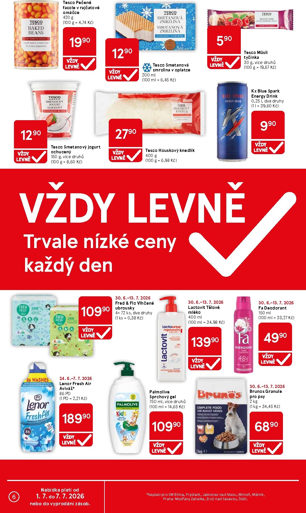tesco - Budoucí Tesco supermarket leták platný od středy 01.07.2026 do úterý 07.07.2026 - page: 6