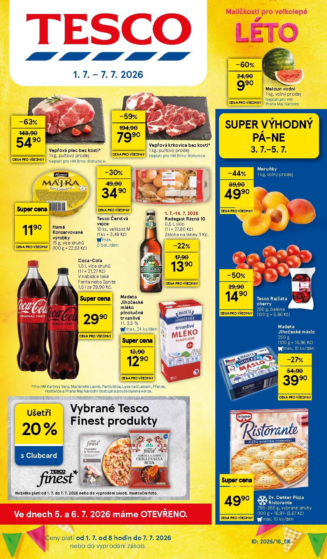 tesco - Budoucí Tesco leták platný od středy 01.07.2026 do úterý 07.07.2026