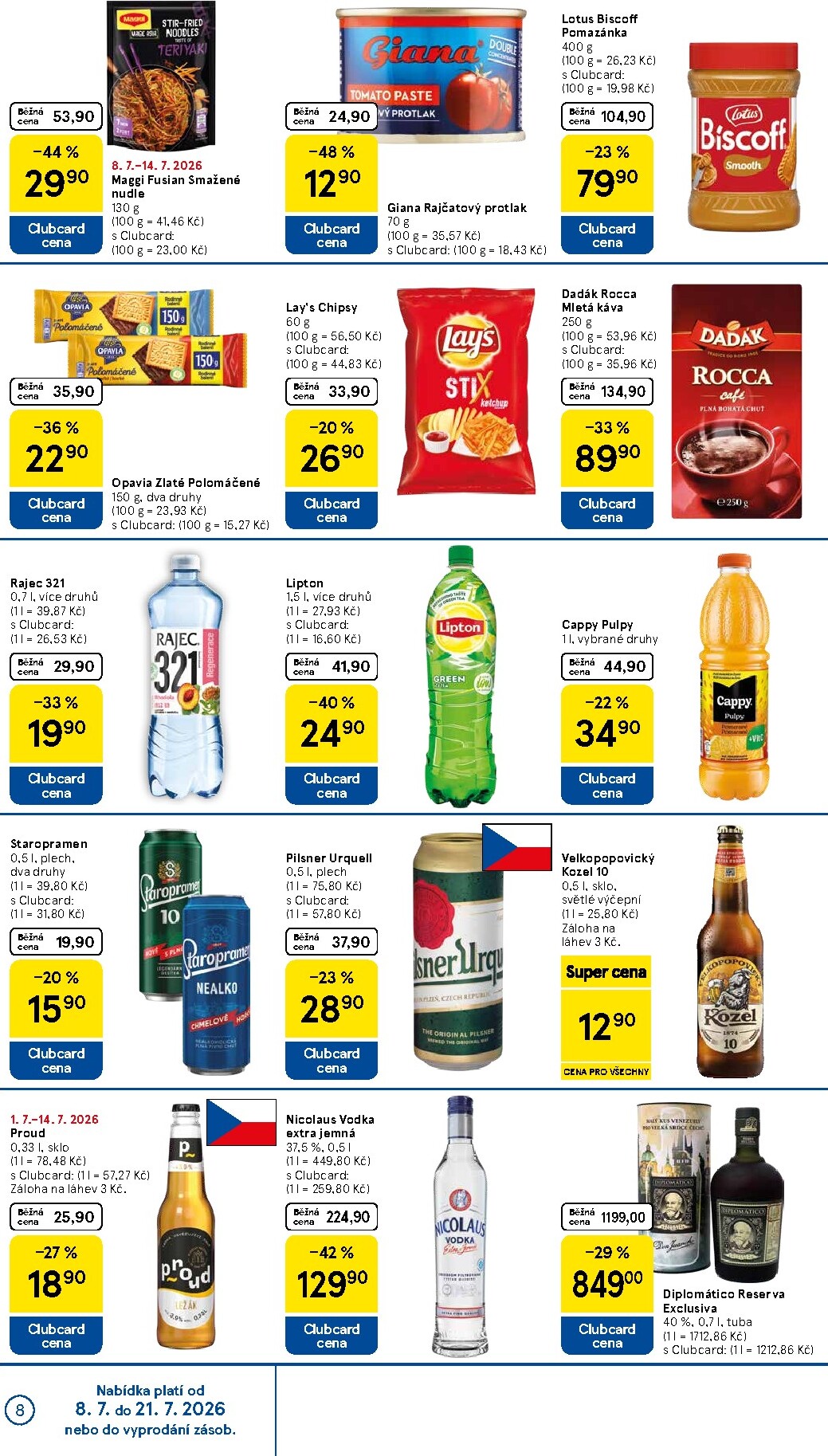 tesco - Budoucí Tesco supermarket leták platný od středy 08.07.2026 do úterý 14.07.2026 - page: 8