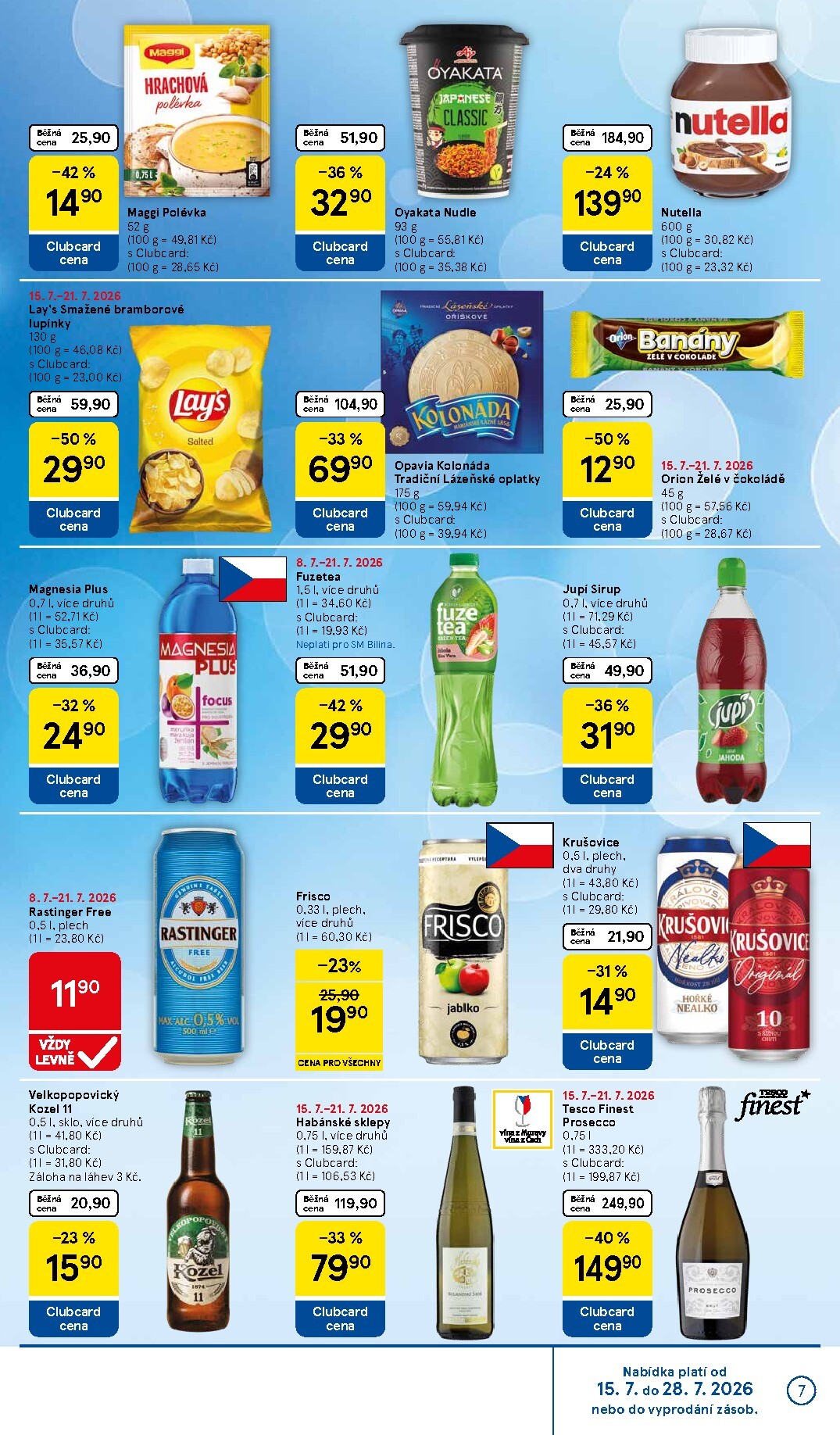 tesco - Budoucí Tesco supermarket leták platný od středy 15.07.2026 do úterý 21.07.2026 - page: 7