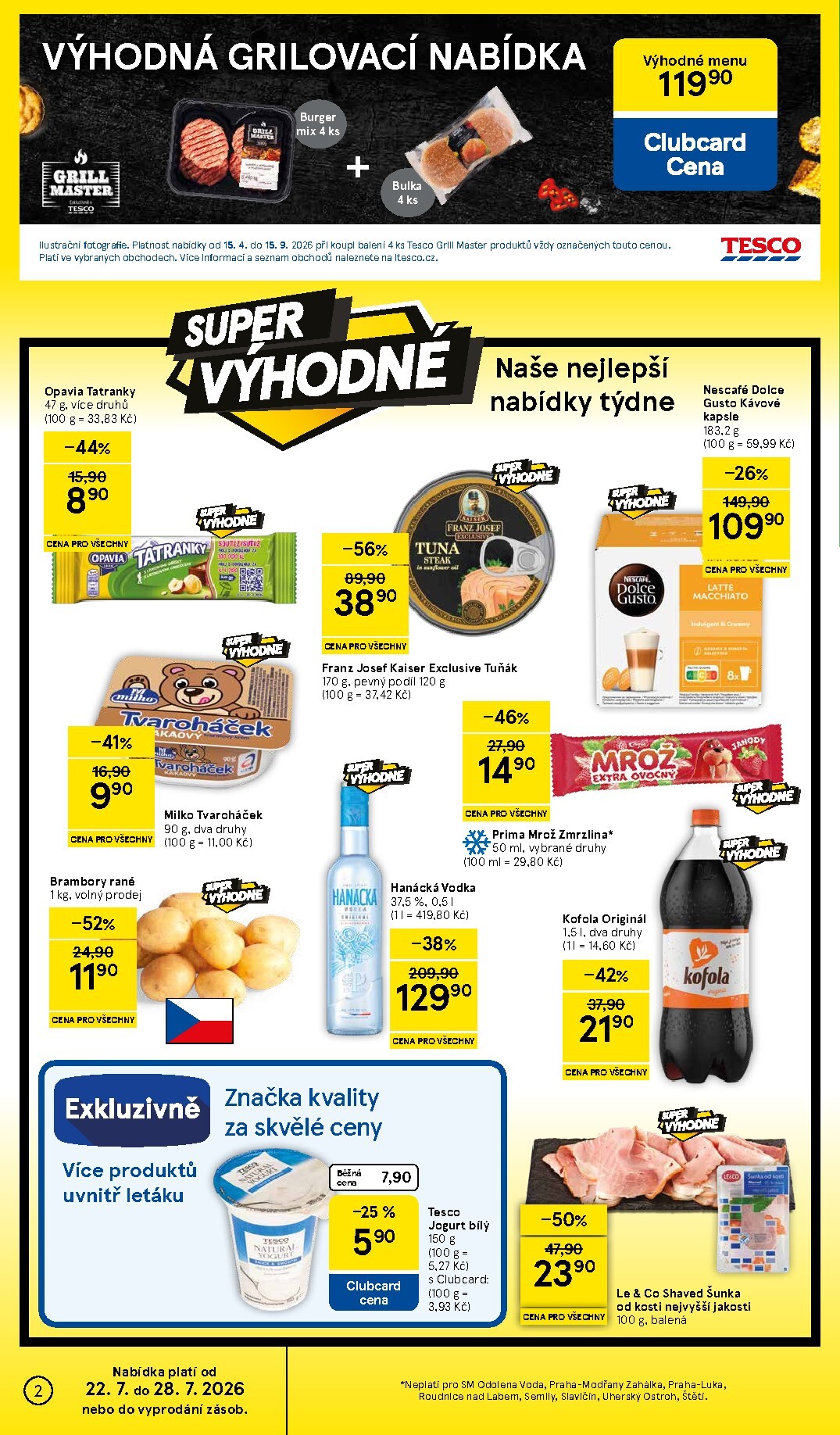 tesco - Budoucí Tesco supermarket leták platný od středy 22.07.2026 do úterý 28.07.2026 - page: 2