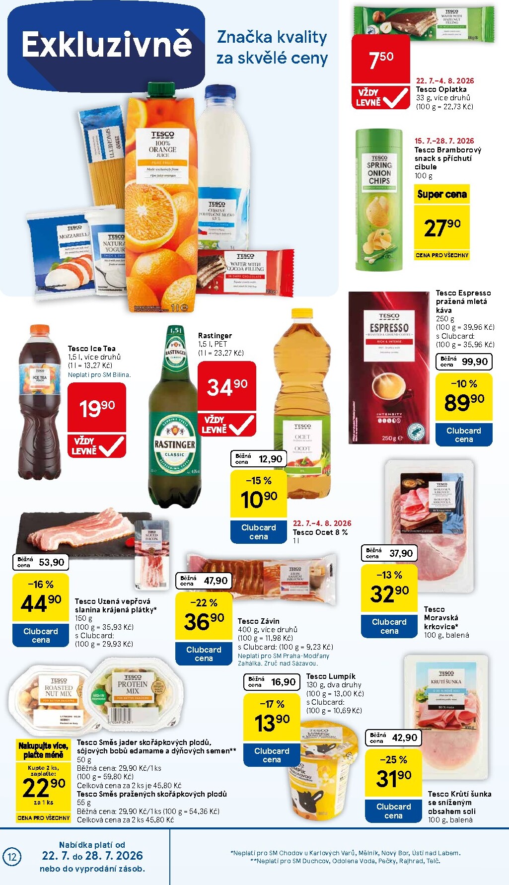 tesco - Budoucí Tesco supermarket leták platný od středy 22.07.2026 do úterý 28.07.2026 - page: 12