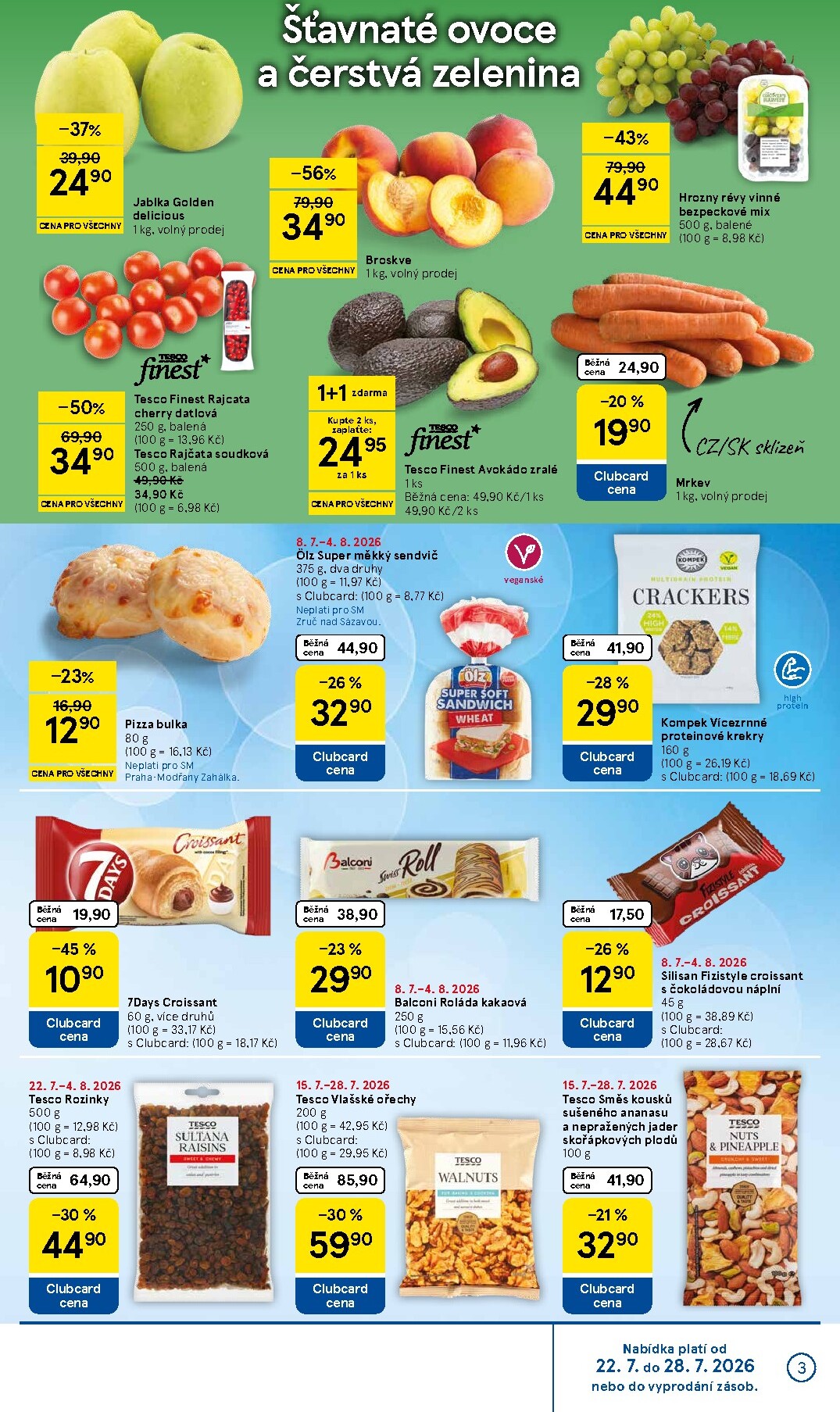tesco - Budoucí Tesco supermarket leták platný od středy 22.07.2026 do úterý 28.07.2026 - page: 3