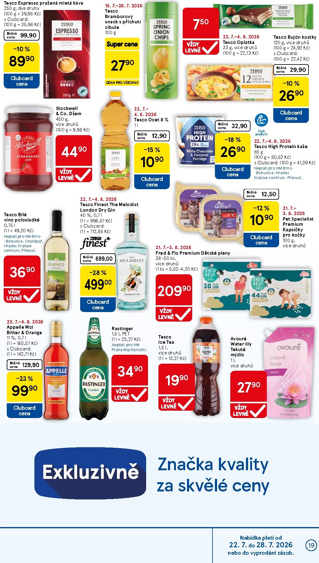 tesco - Budoucí Tesco leták platný od středy 22.07.2026 do úterý 28.07.2026 - page: 19