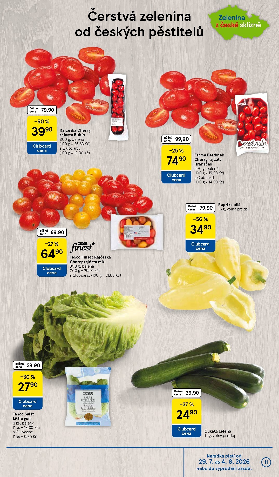 tesco - Budoucí Tesco supermarket leták platný od středy 29.07.2026 do úterý 04.08.2026 - page: 11