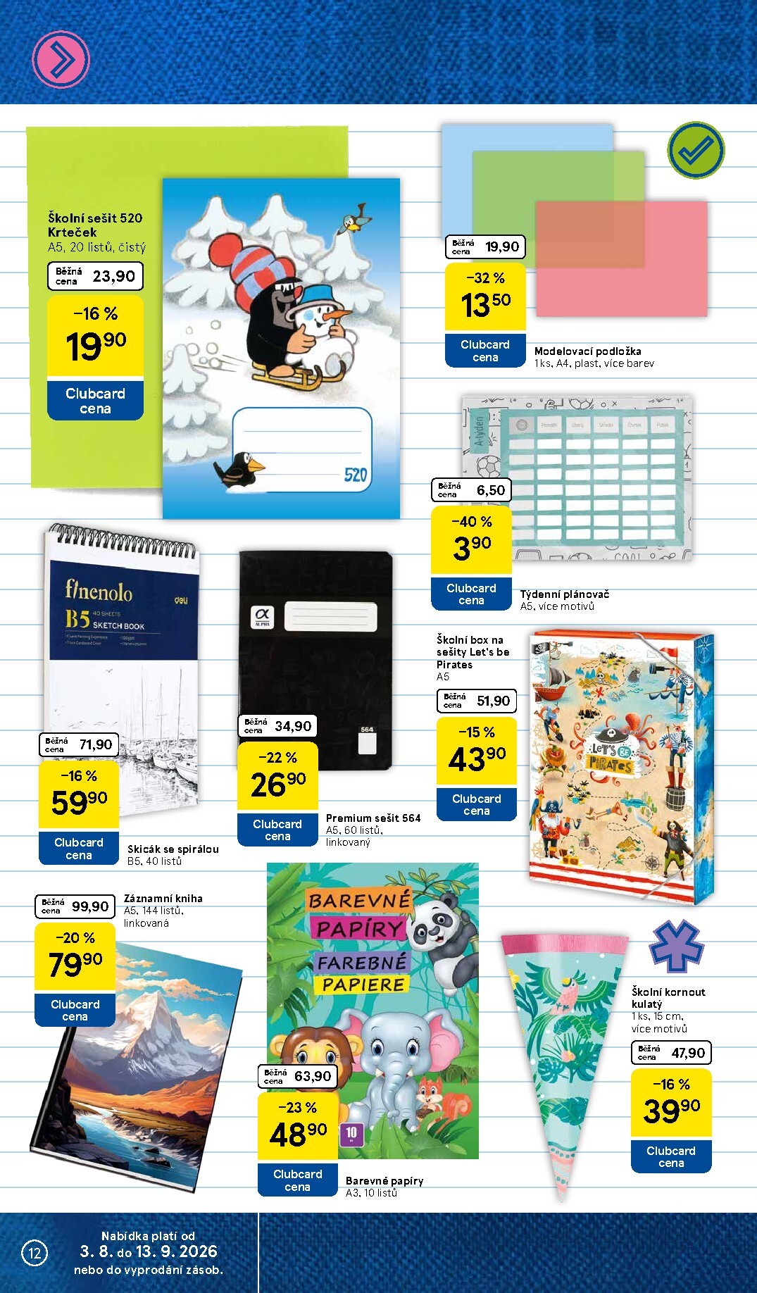 tesco - Aktuální Tesco - Vše do školy leták platný od pondělí 03.08.2026 do neděle 13.09.2026 - page: 12
