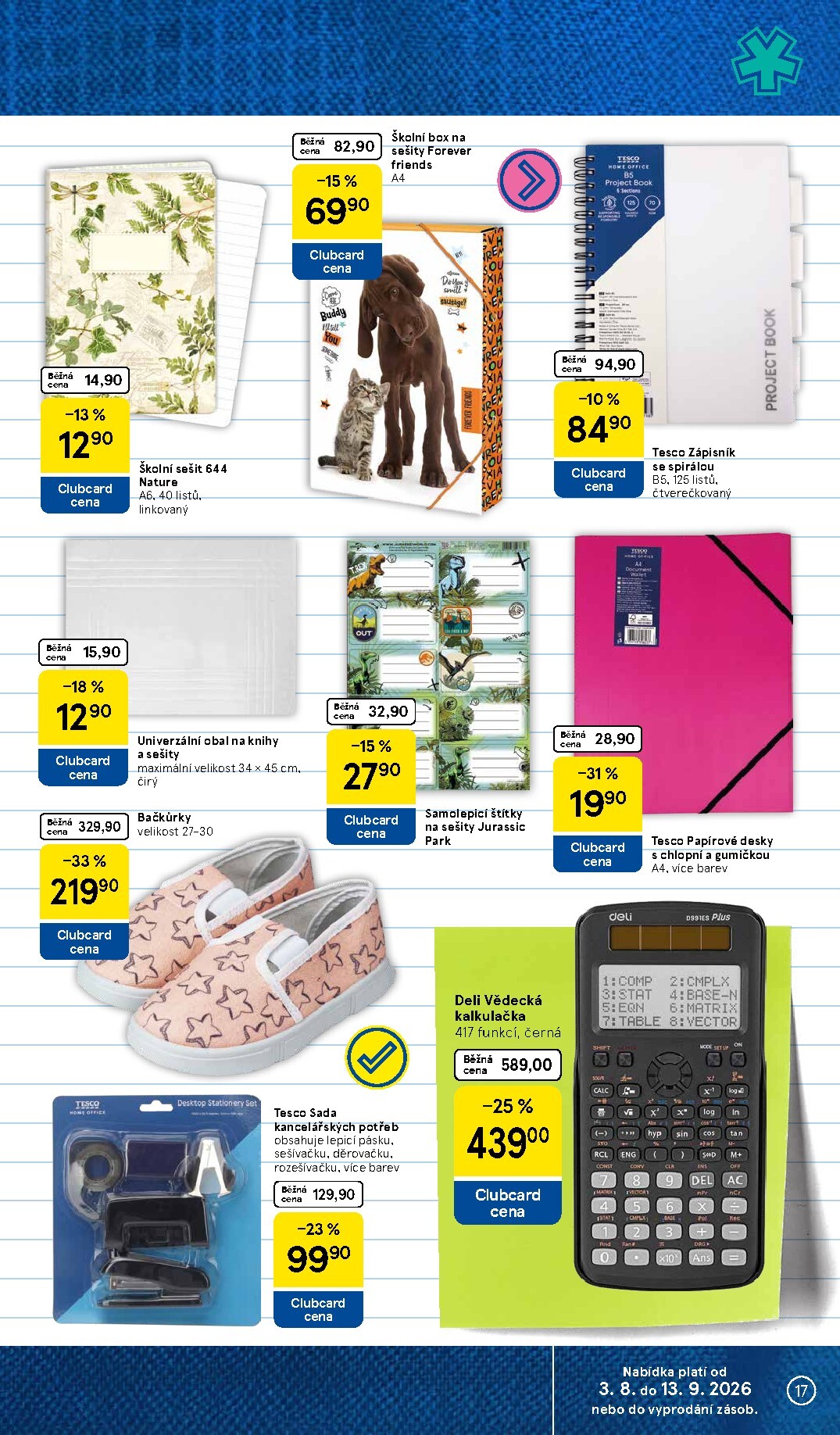 tesco - Aktuální Tesco - Vše do školy leták platný od pondělí 03.08.2026 do neděle 13.09.2026 - page: 17