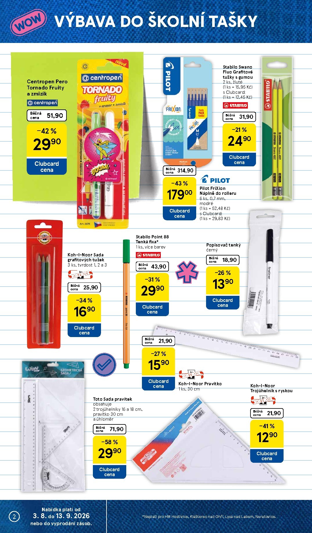 tesco - Aktuální Tesco - Vše do školy leták platný od pondělí 03.08.2026 do neděle 13.09.2026 - page: 2