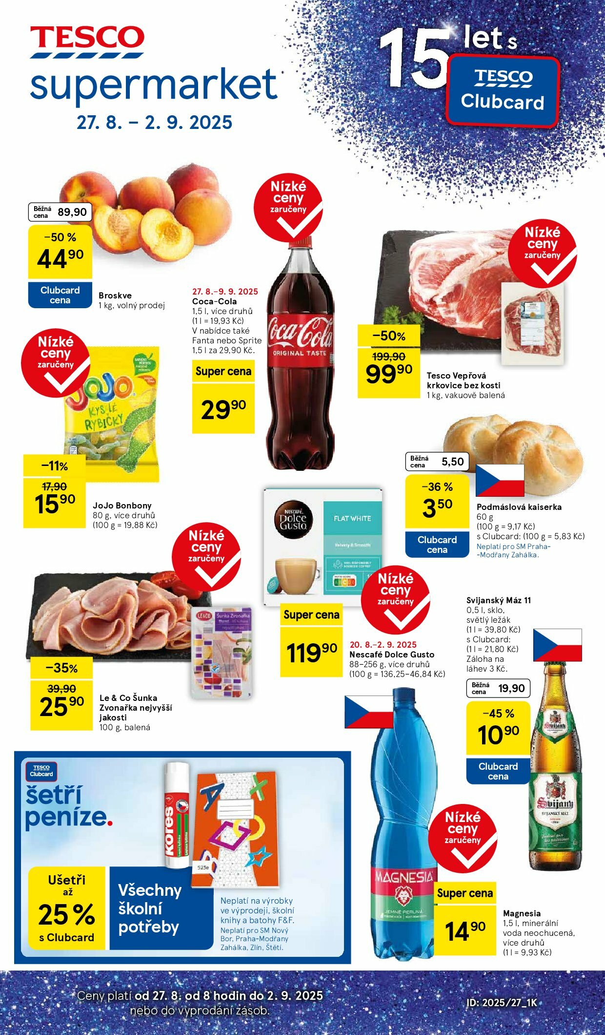 tesco - Leták Tesco supermarket od 27.08. do 02.09.