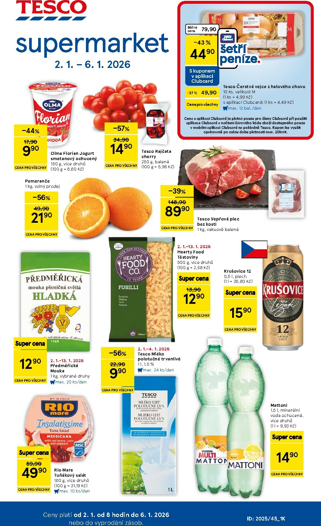 tesco - Aktuální leták Tesco supermarket od 02.01. do 06.01.