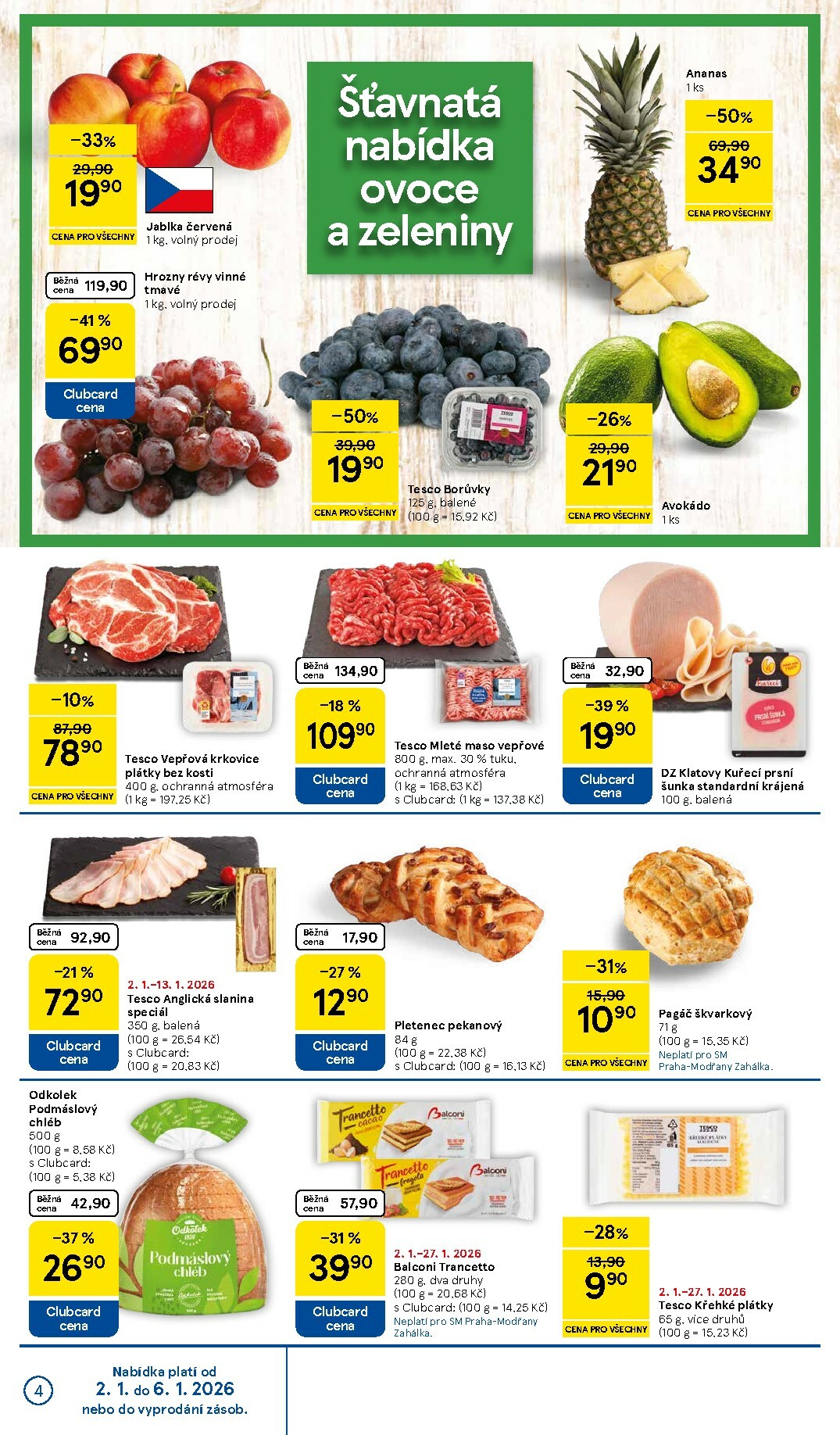 tesco - Aktuální leták Tesco supermarket od 02.01. do 06.01. - page: 4