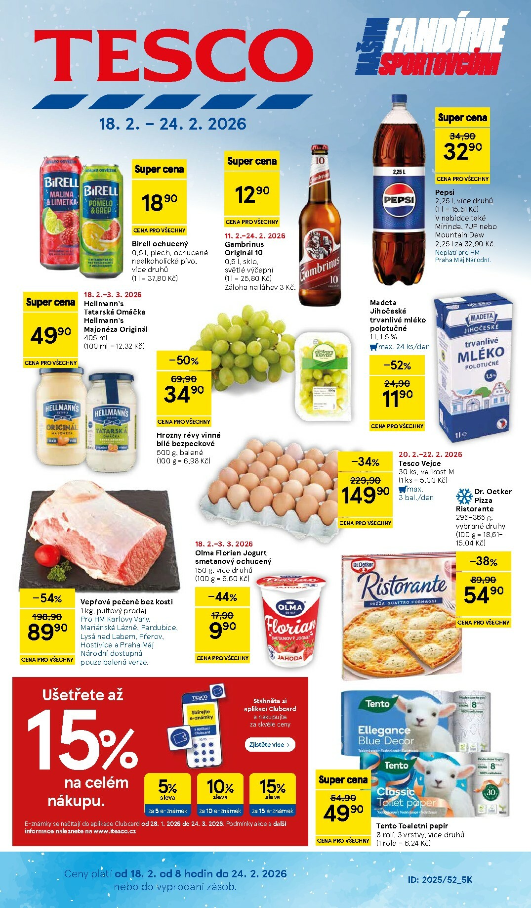 tesco - Tesco leták platný od středy 18.02.2026 do úterý 24.02.2026